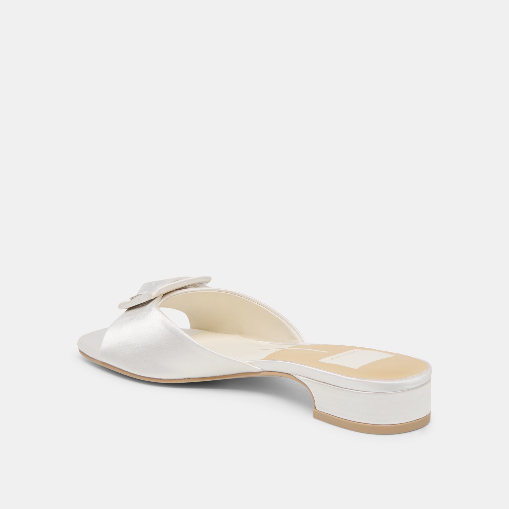 EDINA SANDALS TRUE WHITE SATIN - Image 5
