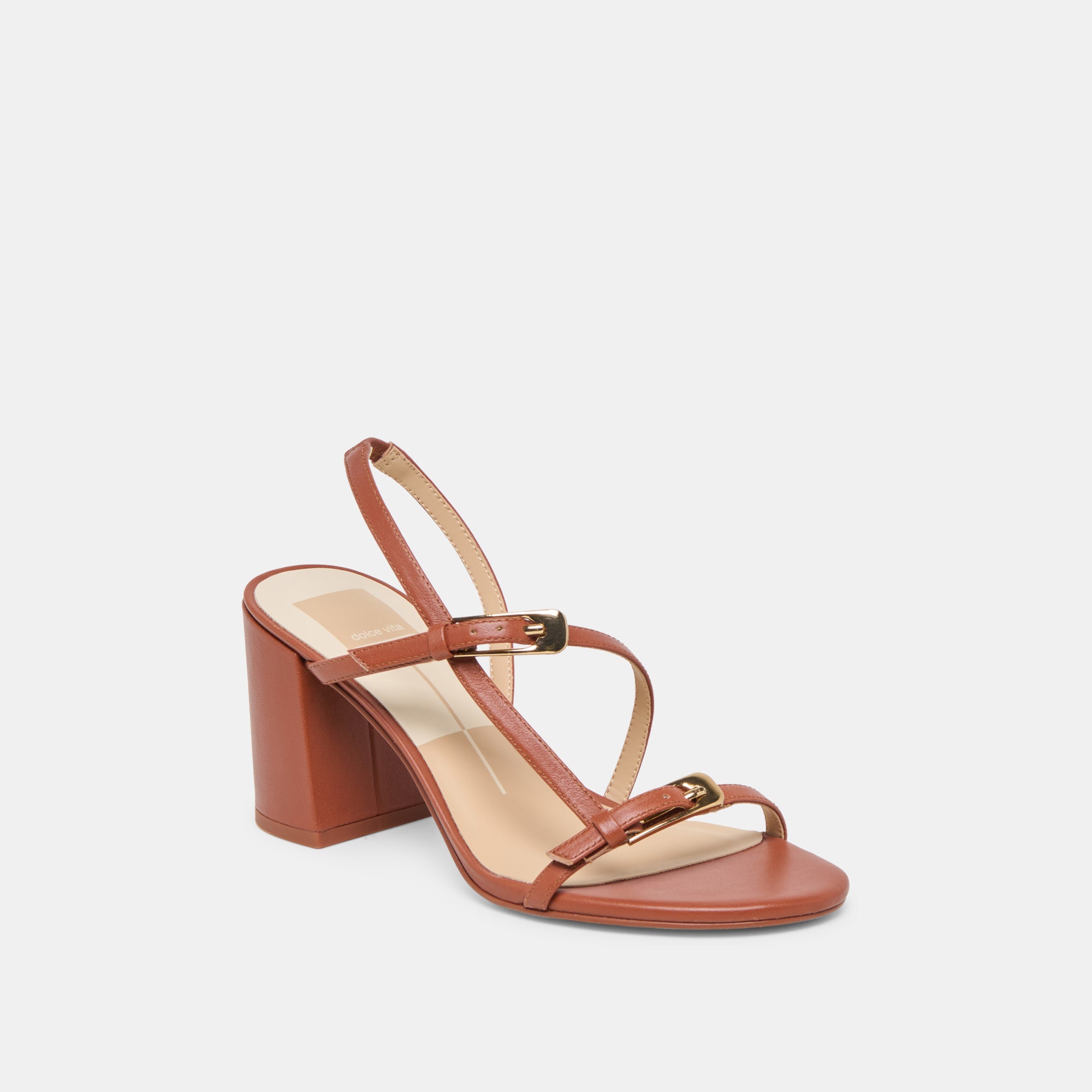 FAYE HEELS COGNAC LEATHER - Image 2