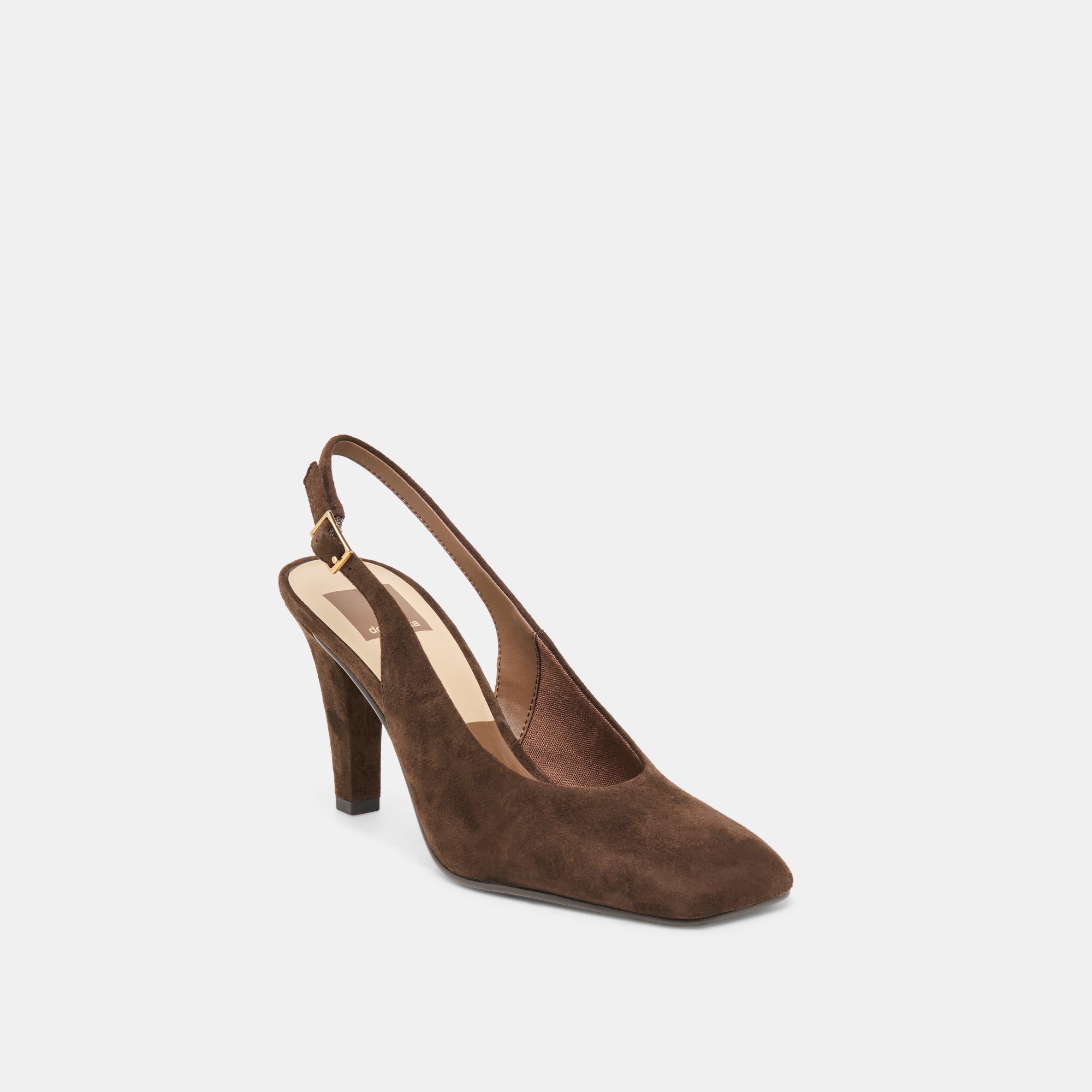 GESSIA HEELS DK BROWN SUEDE - Image 2