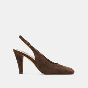 GESSIA HEELS DK BROWN SUEDE