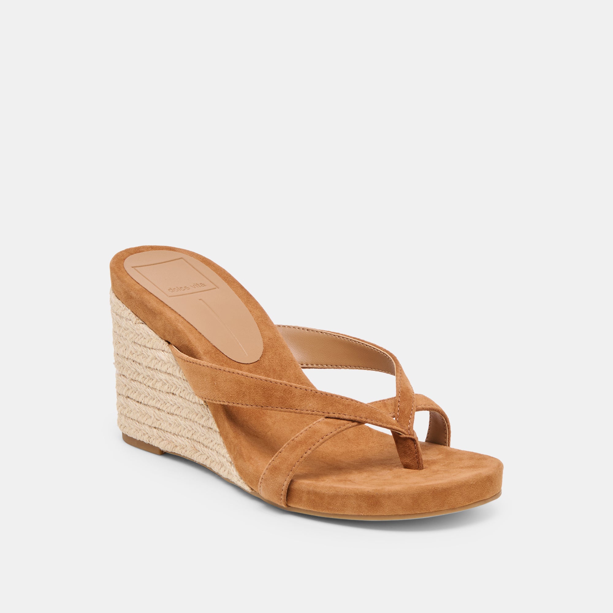 HELAN ESPADRILLE WEDGES BROWN SUEDE - Image 3