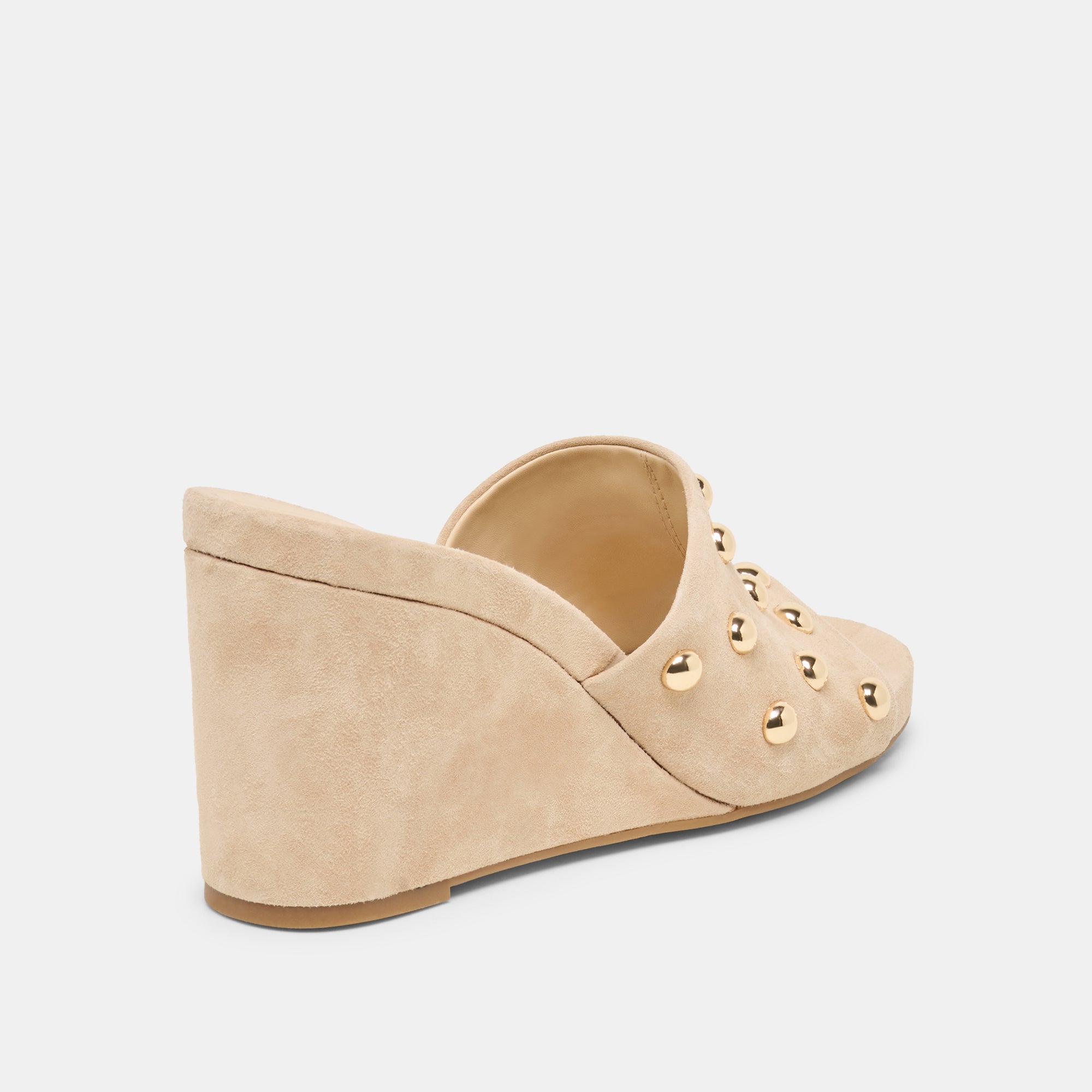 HOLTA STUD WEDGES CAMEL SUEDE - Image 5