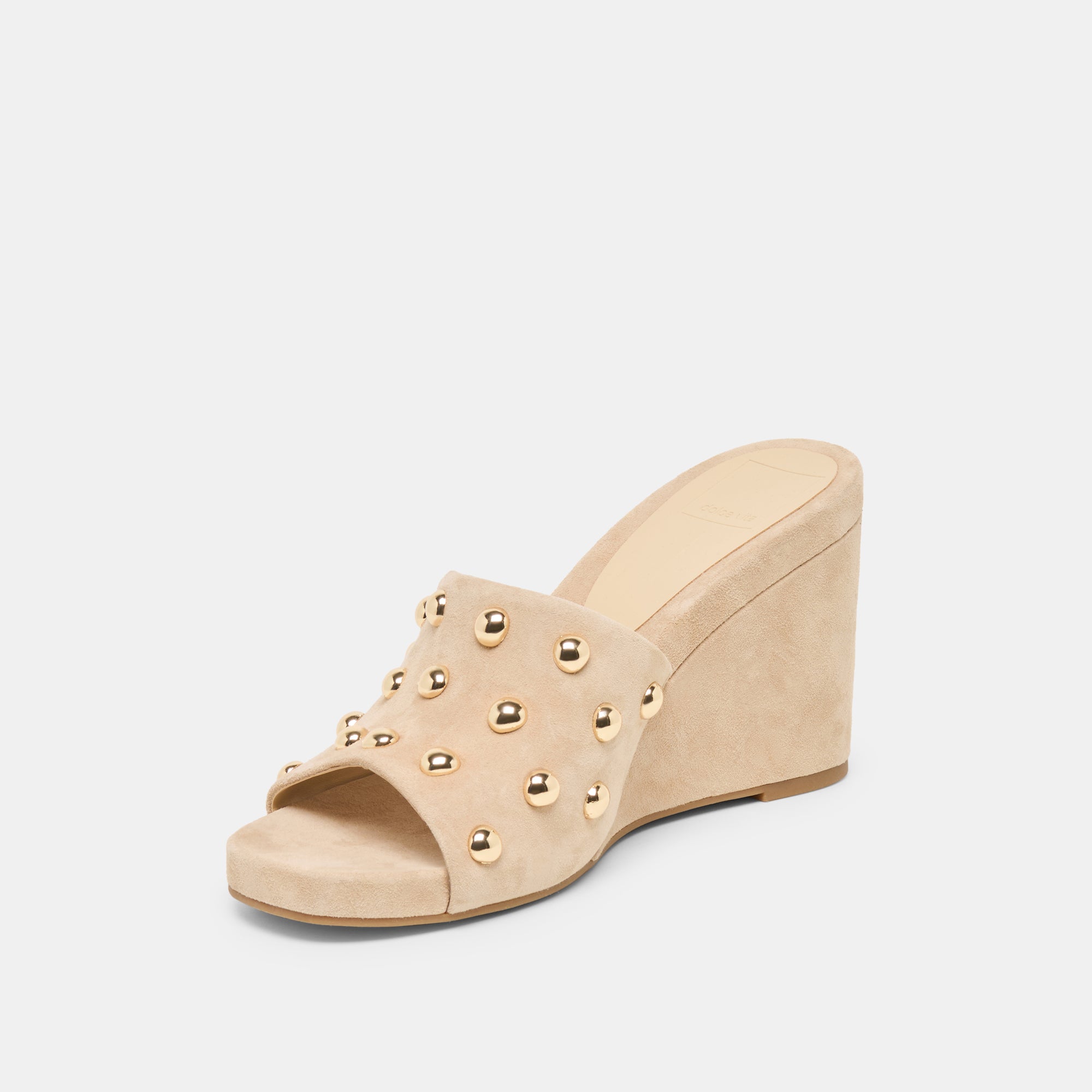 HOLTA STUD WEDGES CAMEL SUEDE - Image 7