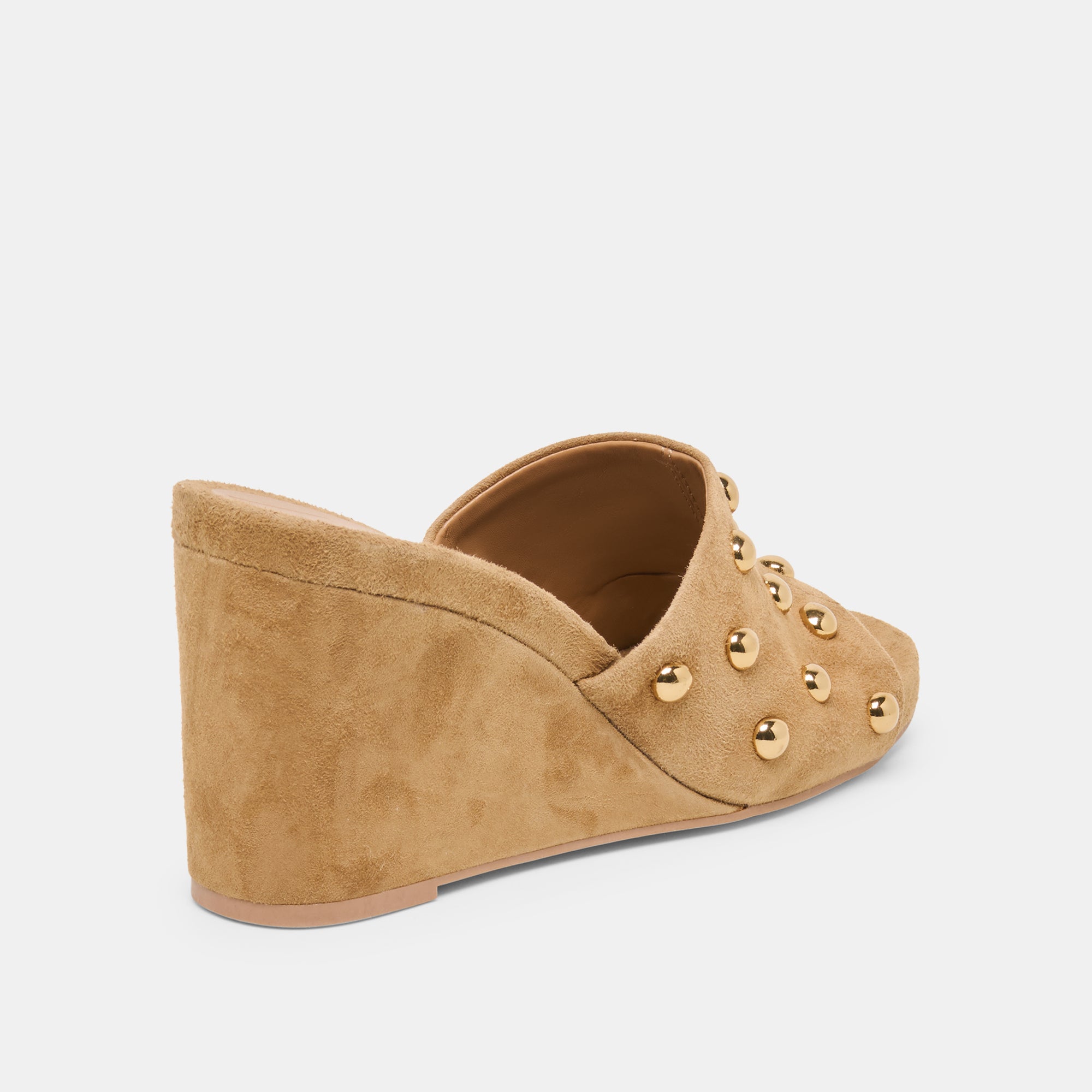 HOLTA STUD WEDGES LT BROWN SUEDE - Image 3