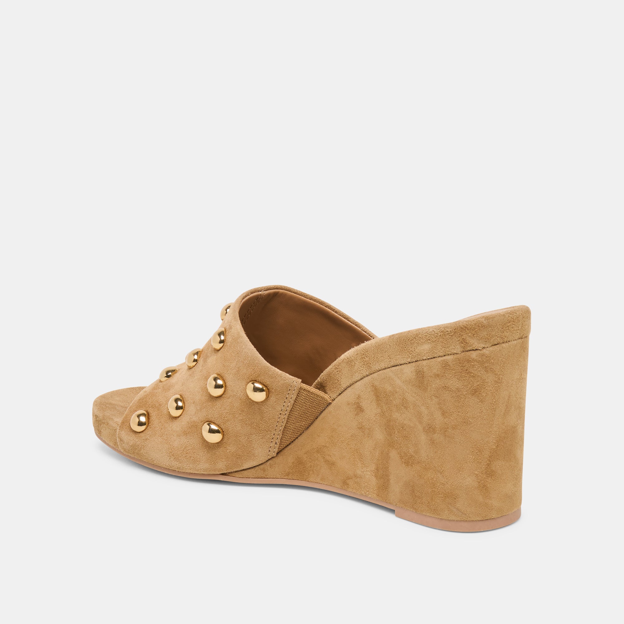 HOLTA STUD WEDGES LT BROWN SUEDE - Image 5
