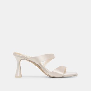 ICELYN HEELS IVORY SATIN