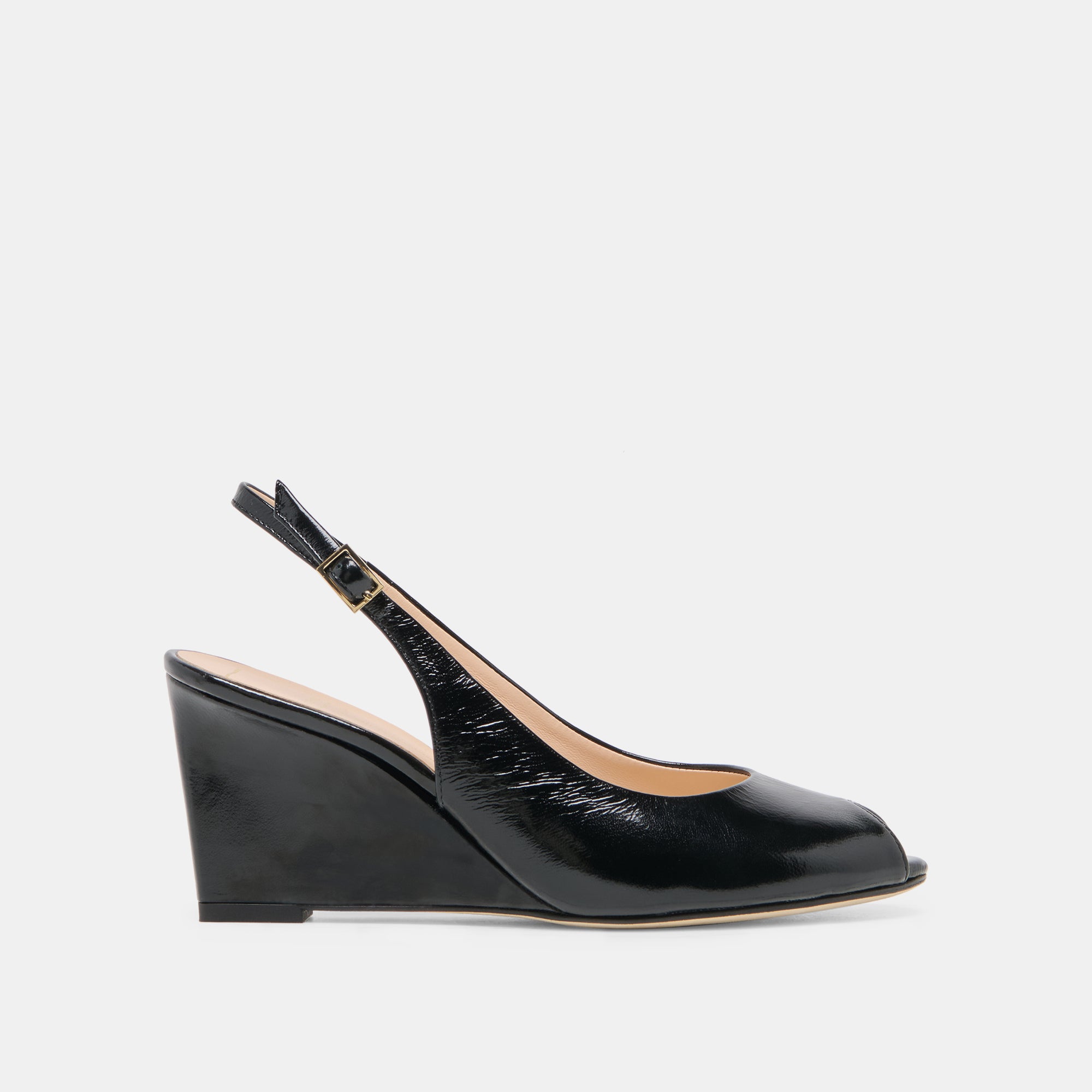 KOLA WEDGES NOIR LEATHER