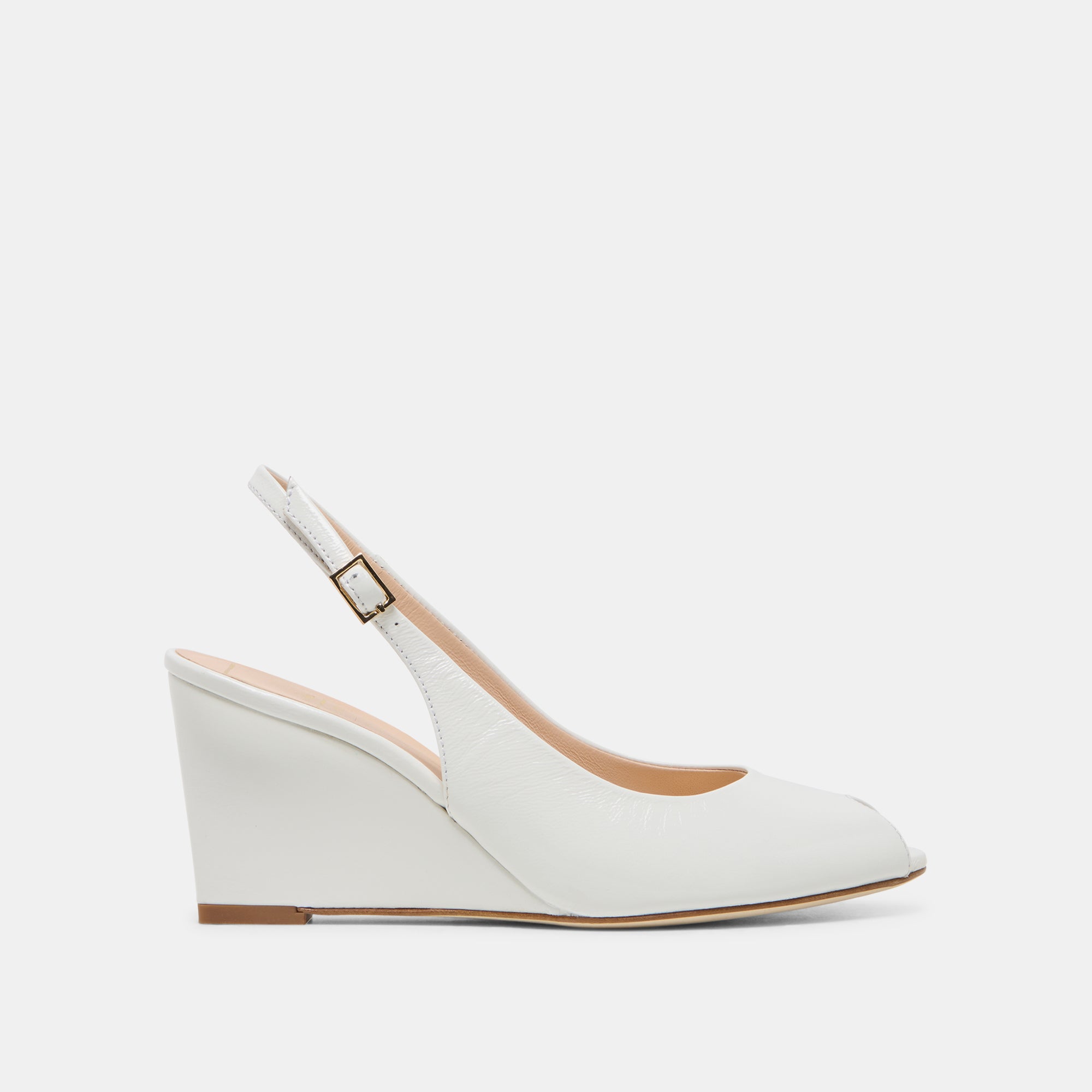 KOLA WEDGES WHITE LEATHER