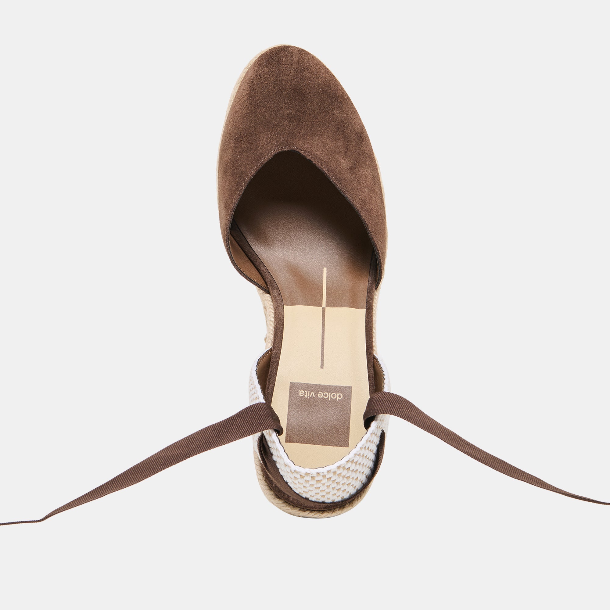 NOURA WEDGES DK BROWN SUEDE - Image 9