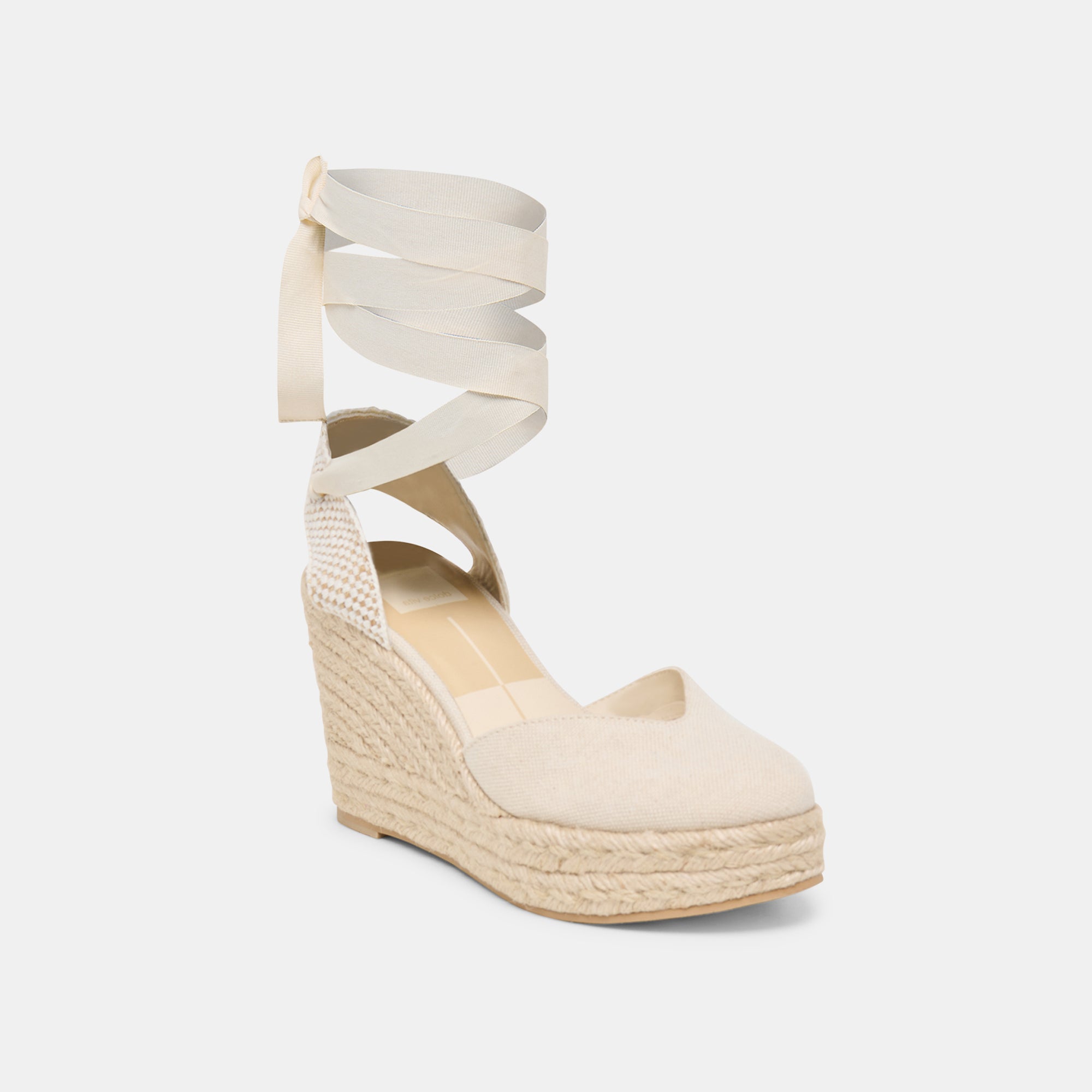 NOURA WEDGES ECRU LINEN - Image 3