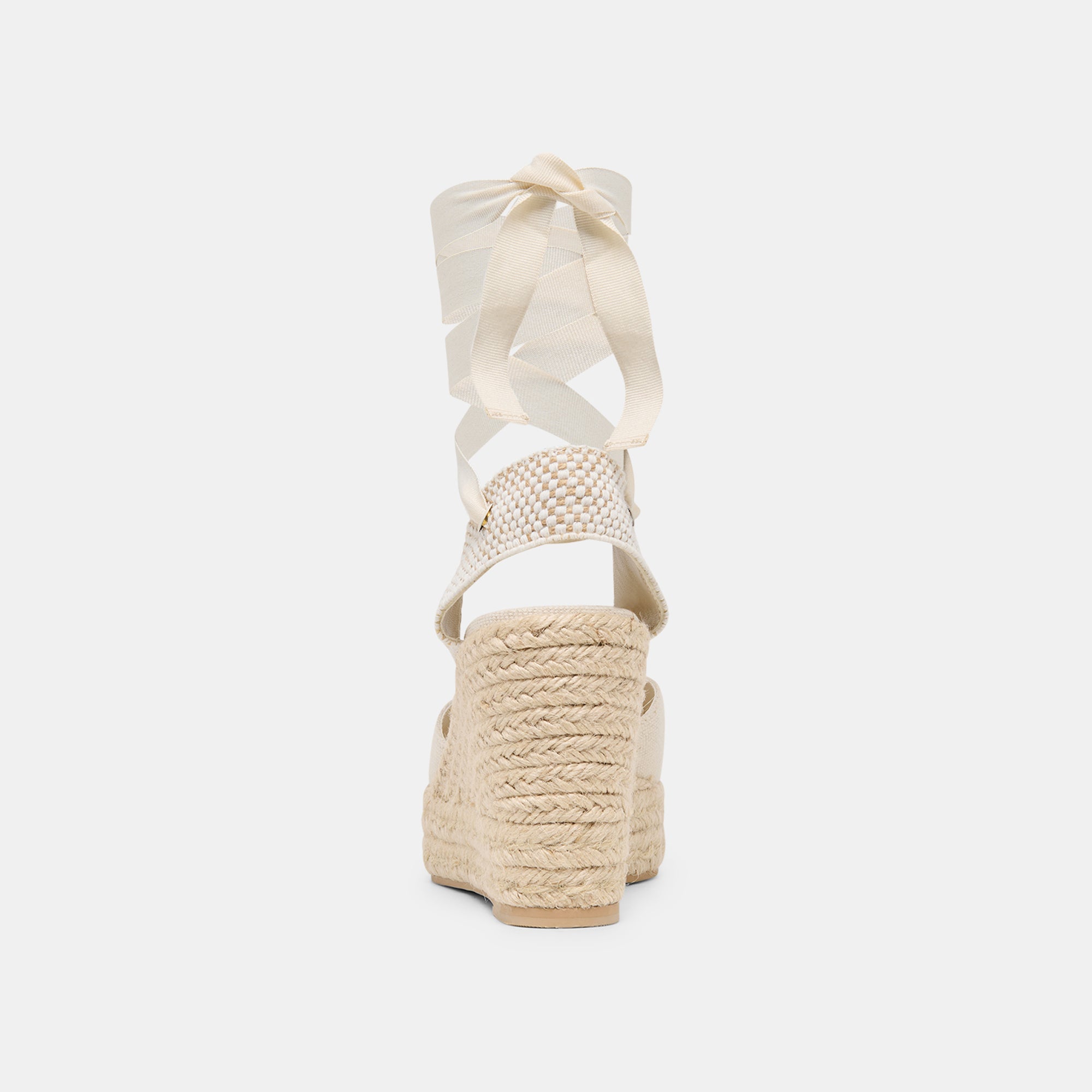 NOURA WEDGES ECRU LINEN - Image 9