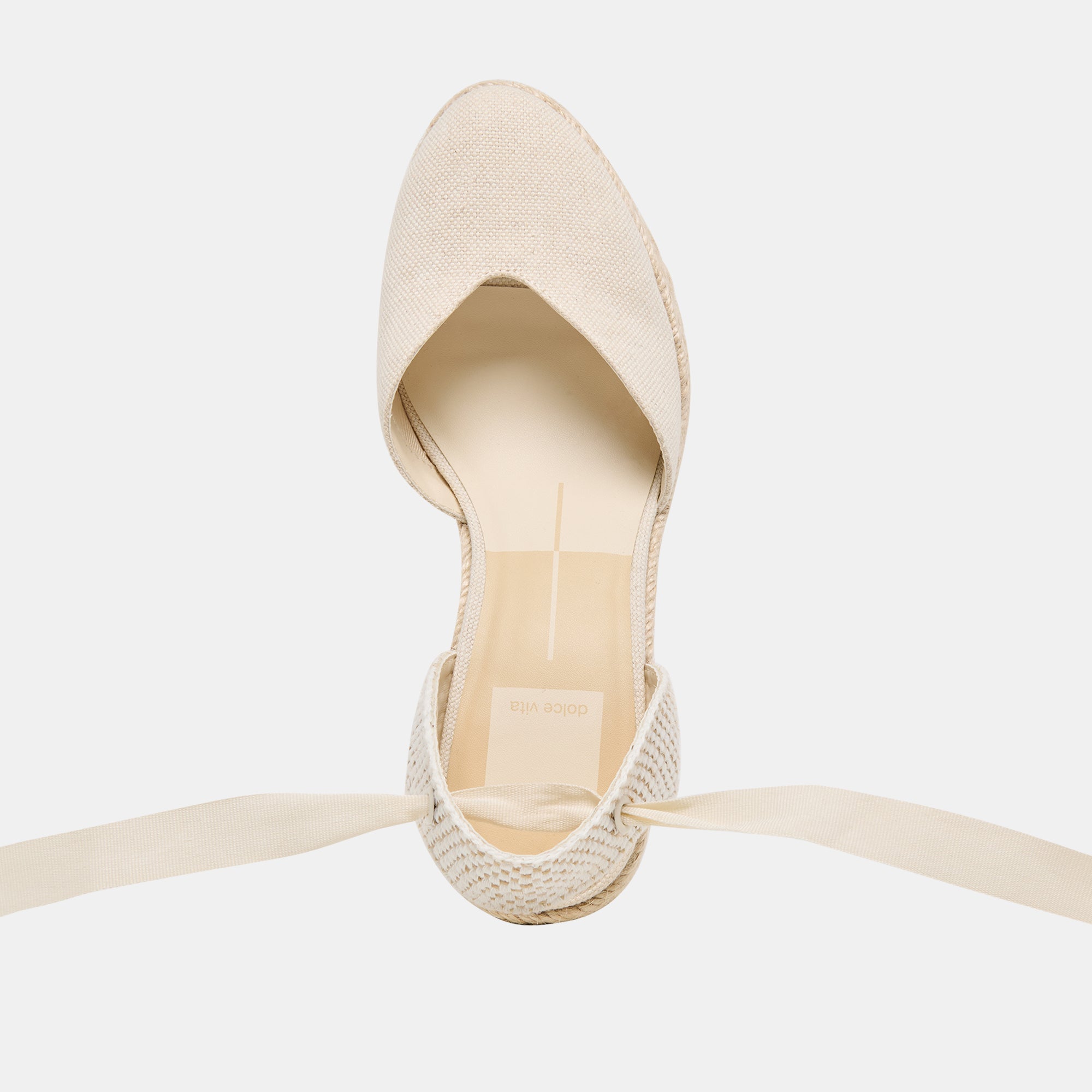 NOURA WEDGES ECRU LINEN - Image 10