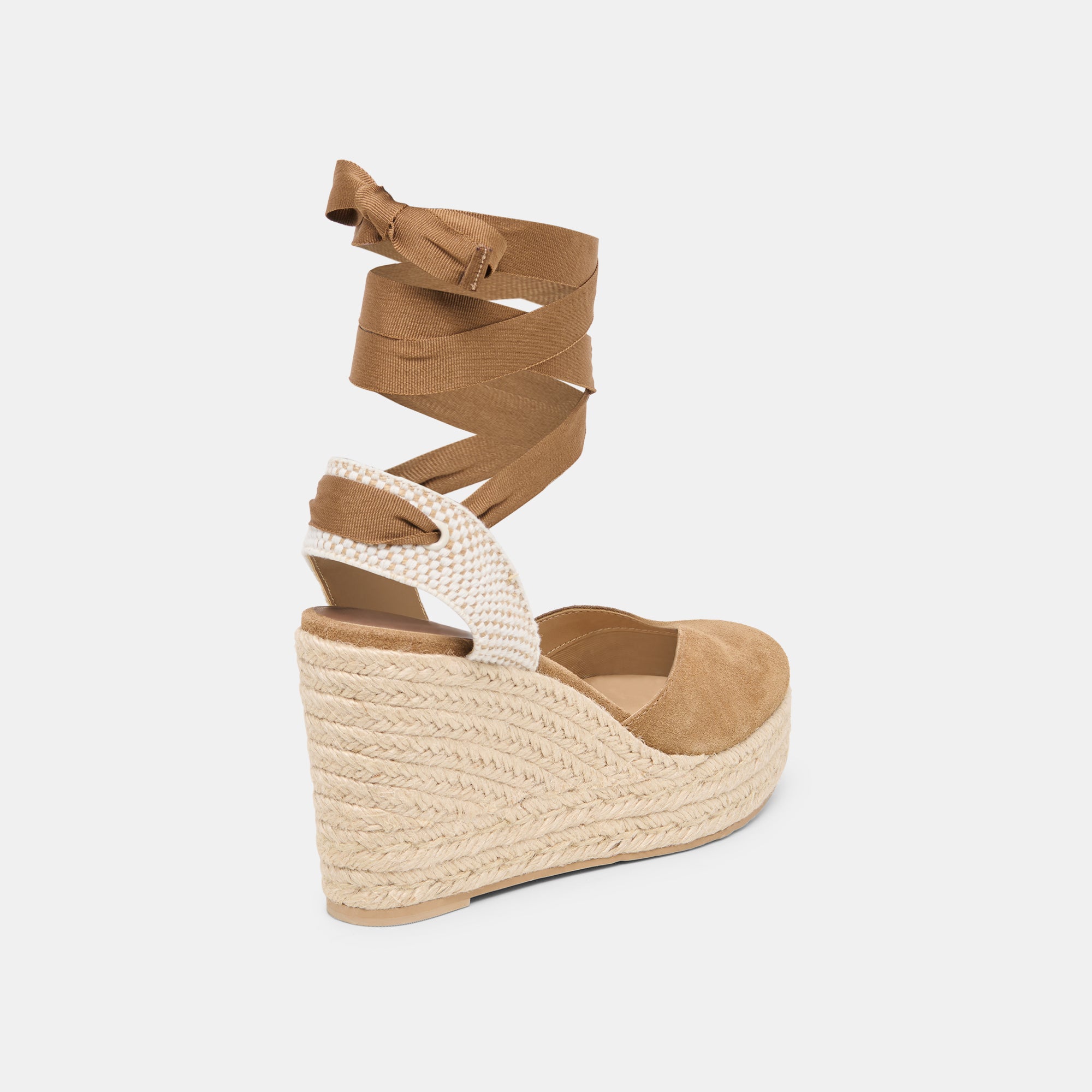 NOURA WEDGES LT BROWN SUEDE - Image 5