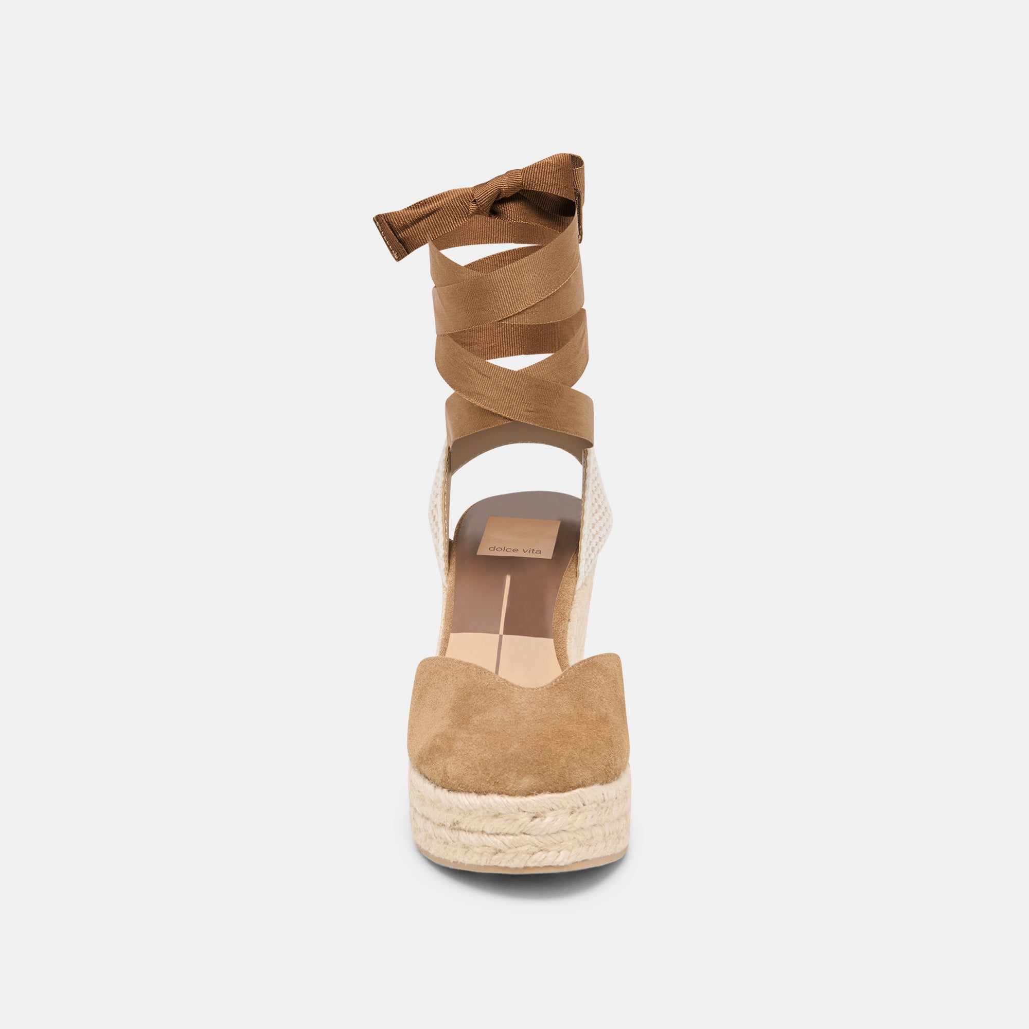 NOURA WEDGES LT BROWN SUEDE - Image 10