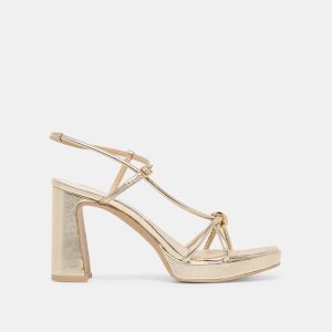 ODETE HEELS GOLD LEATHER
