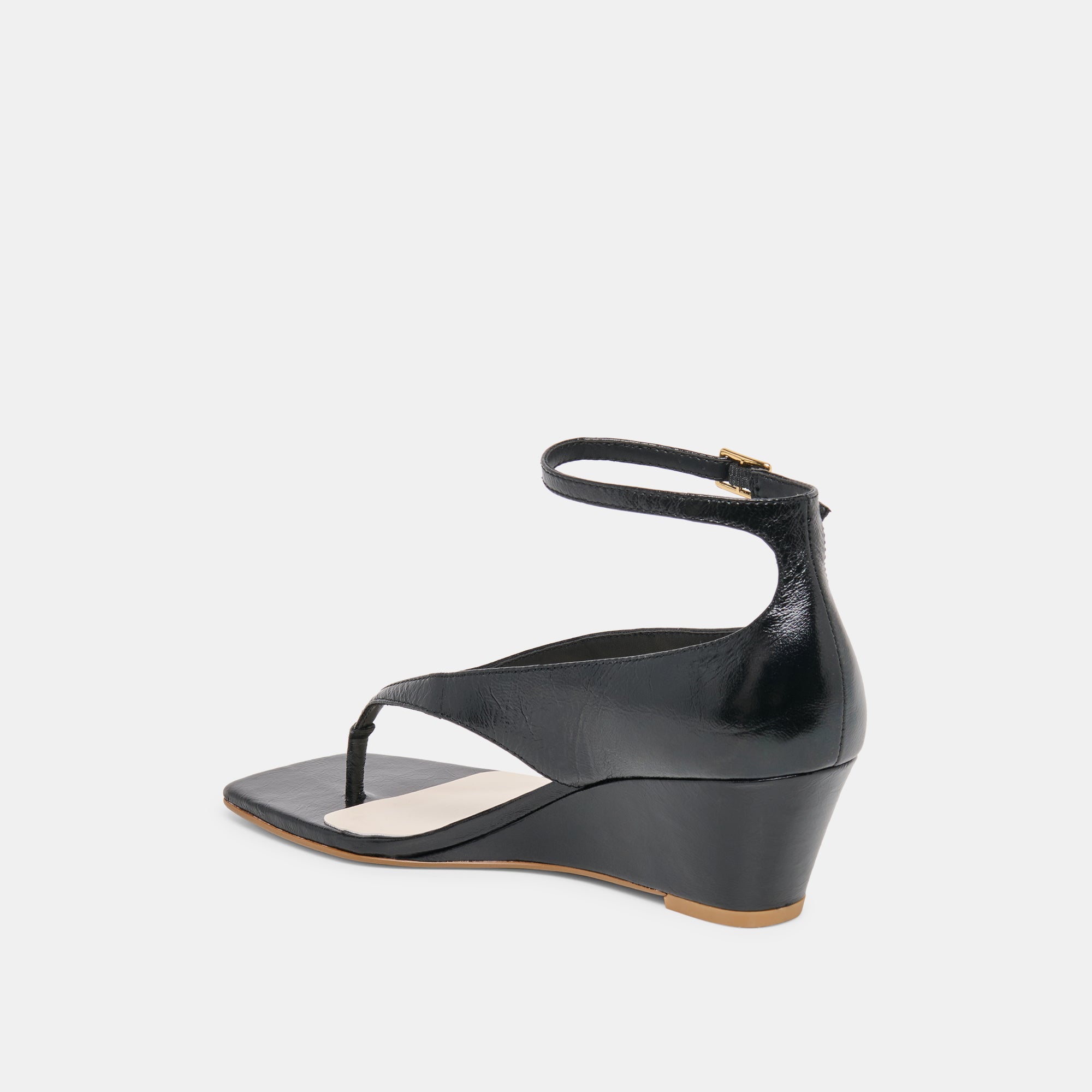 QUINNY WEDGES BLACK LEATHER - Image 7