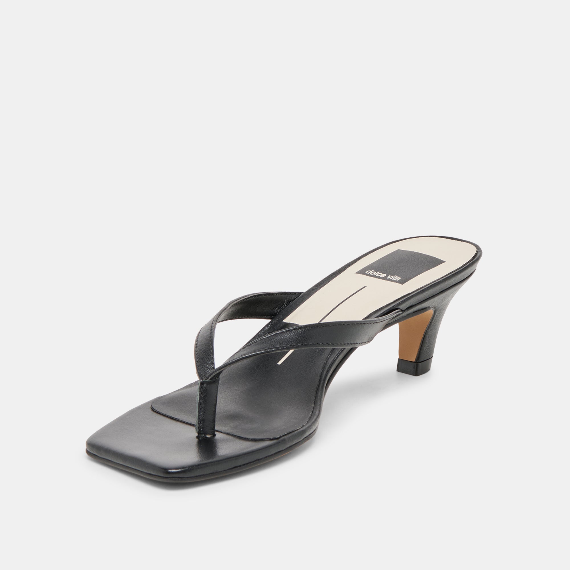 RAMIA HEELS BLACK LEATHER - Image 6