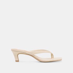 RAMIA HEELS BONE LEATHER