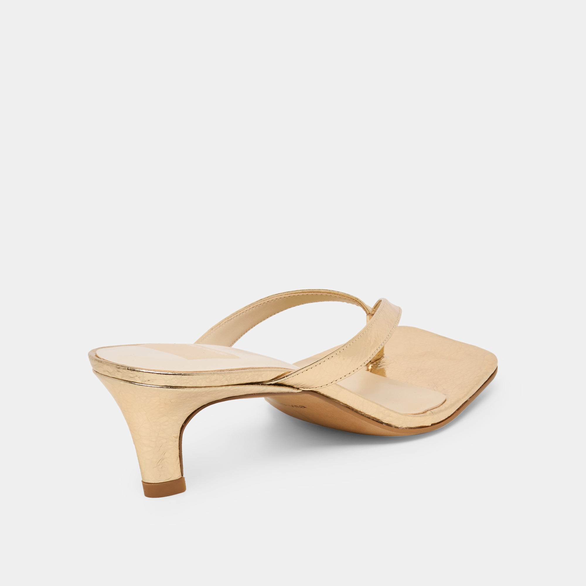RAMIA HEELS GOLD DISTRESSED LEATHER - Image 3