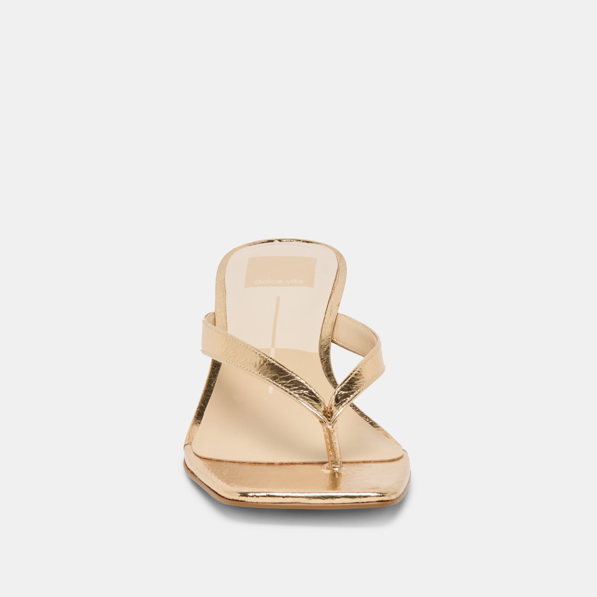 RAMIA HEELS GOLD DISTRESSED LEATHER - Image 6