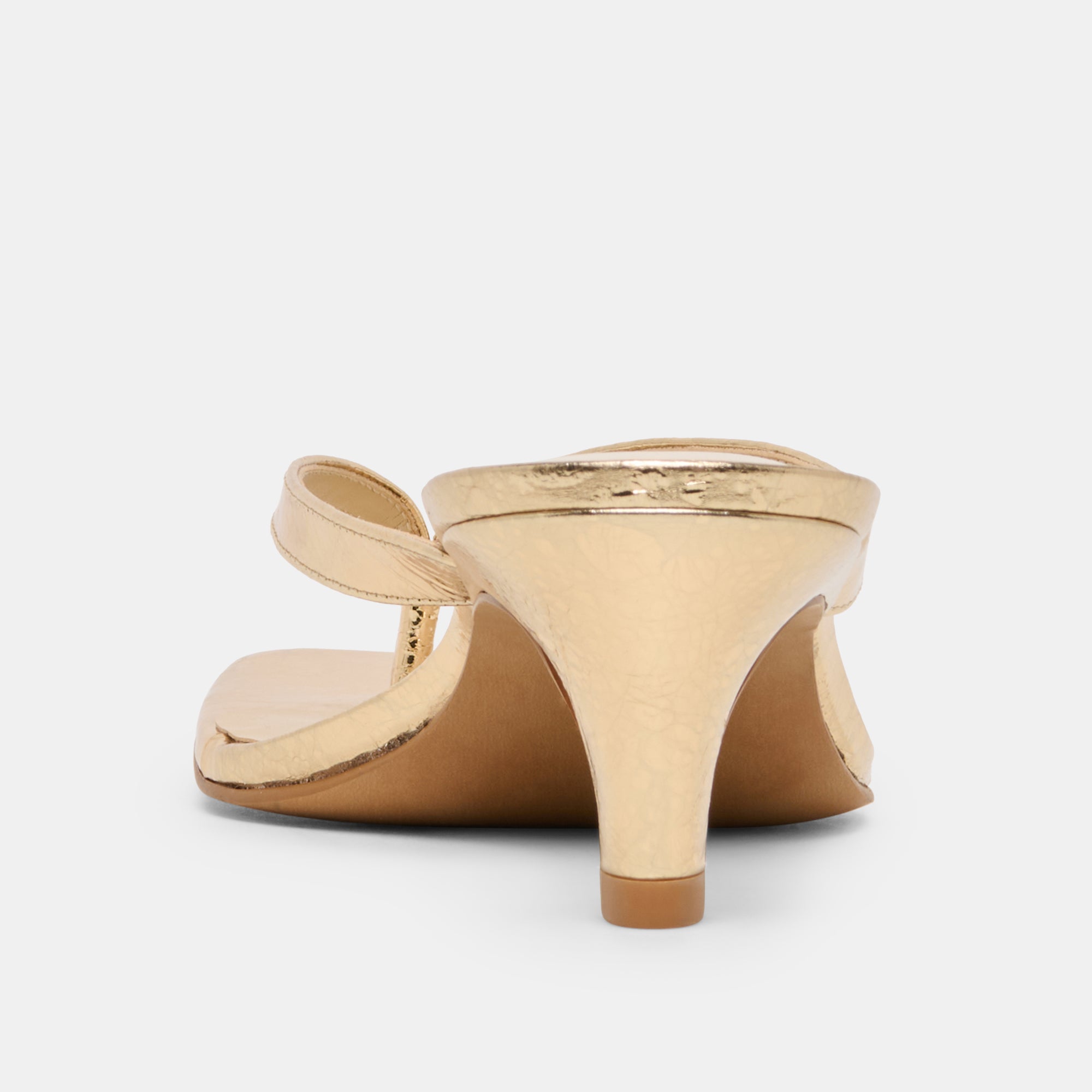 RAMIA HEELS GOLD DISTRESSED LEATHER - Image 7
