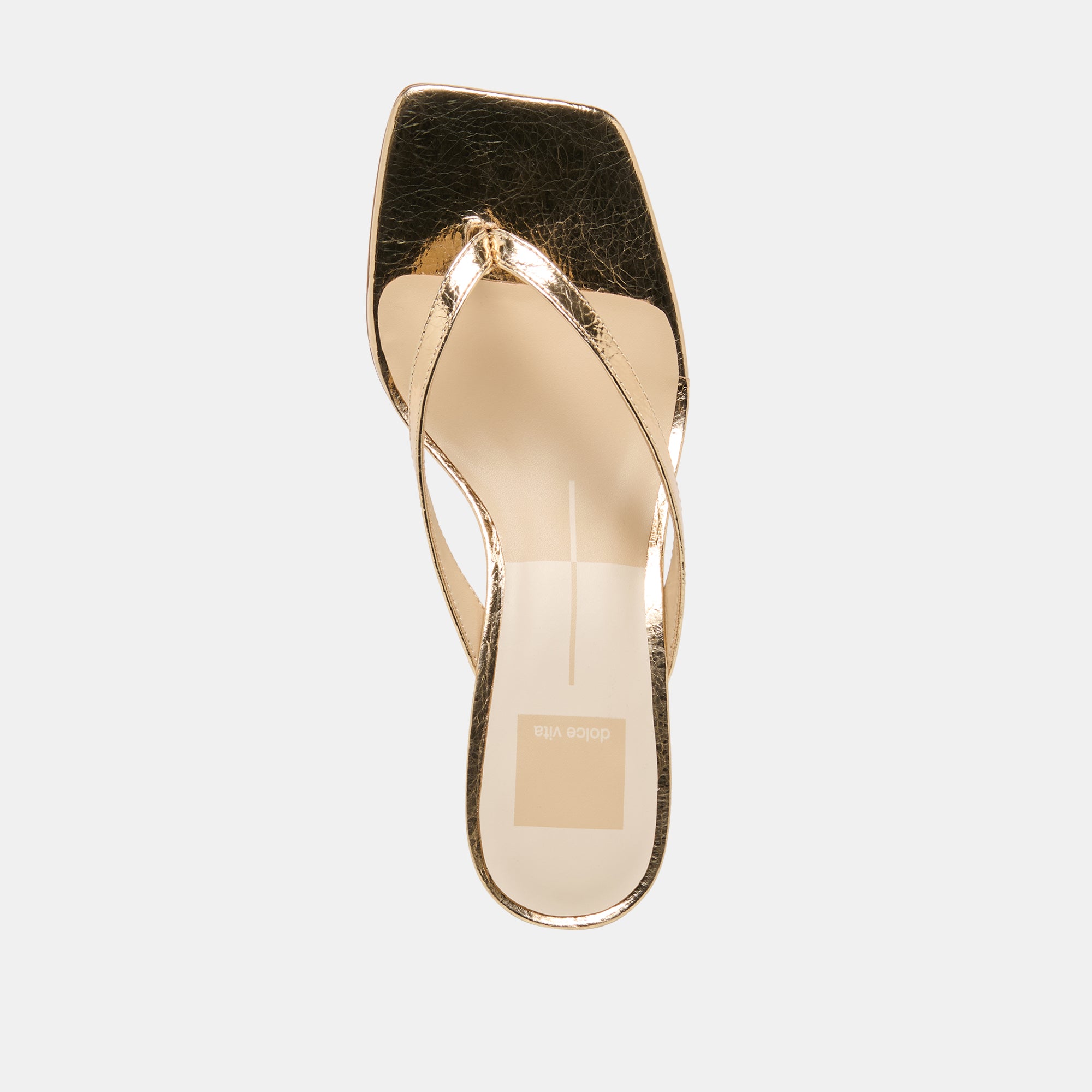 RAMIA HEELS GOLD DISTRESSED LEATHER - Image 8