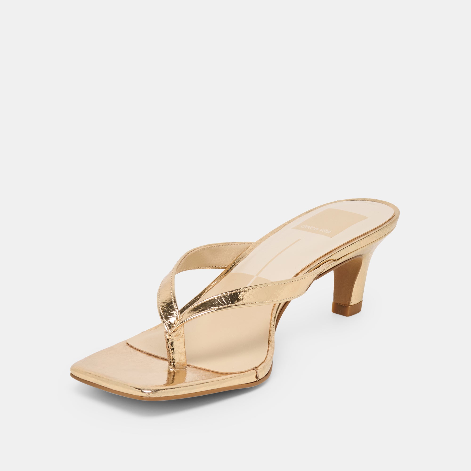 RAMIA HEELS GOLD DISTRESSED LEATHER - Image 4