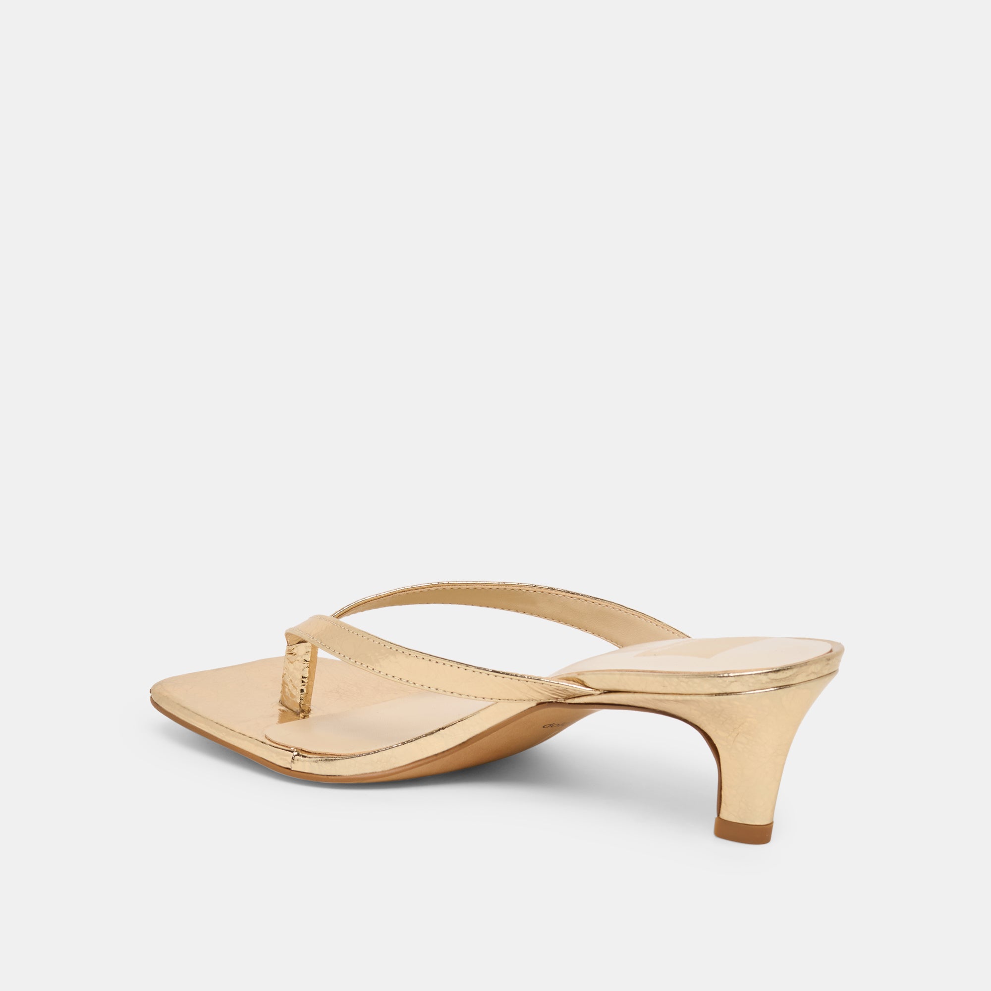 RAMIA HEELS GOLD DISTRESSED LEATHER - Image 5