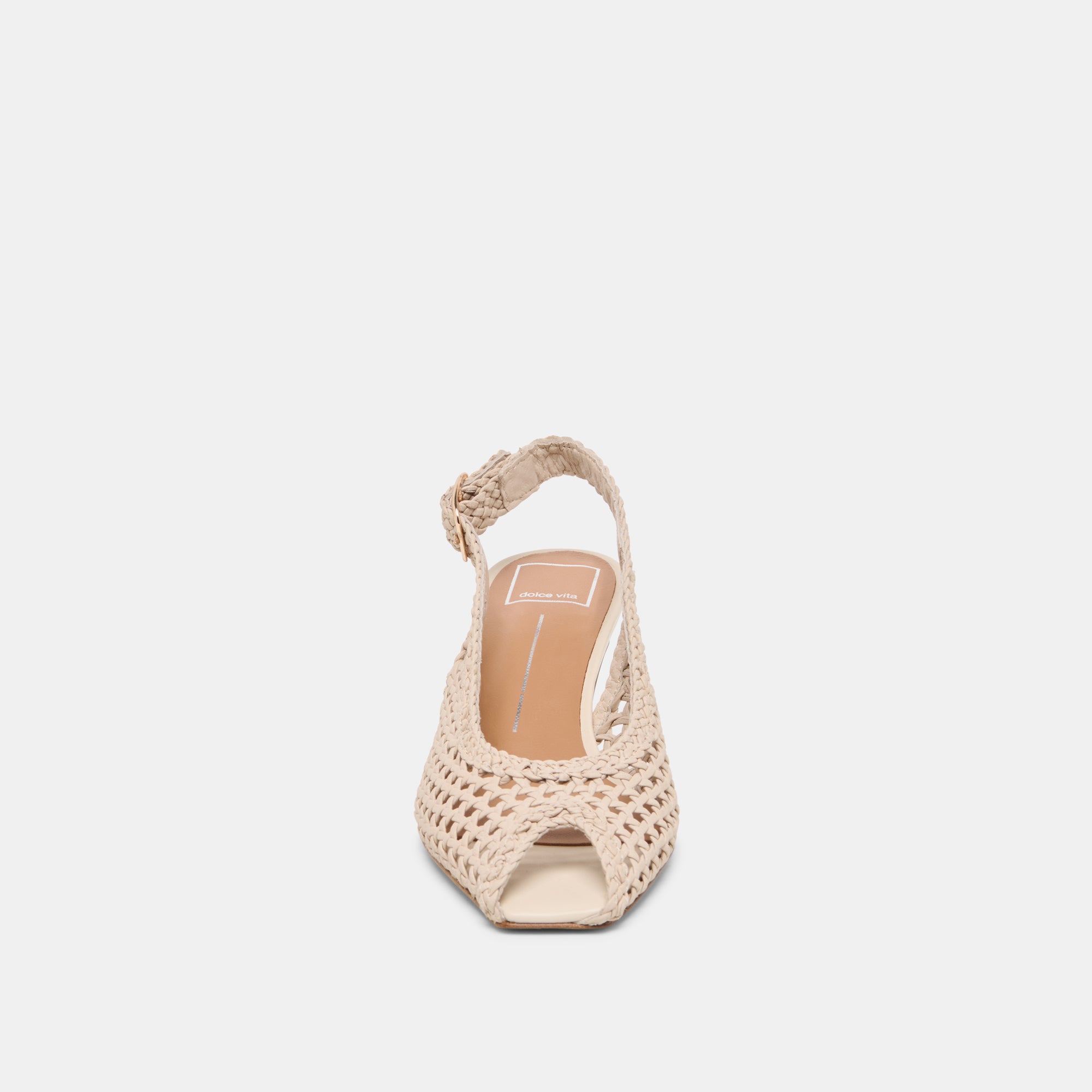 REMLA HEELS BONE WOVEN LEATHER - Image 7