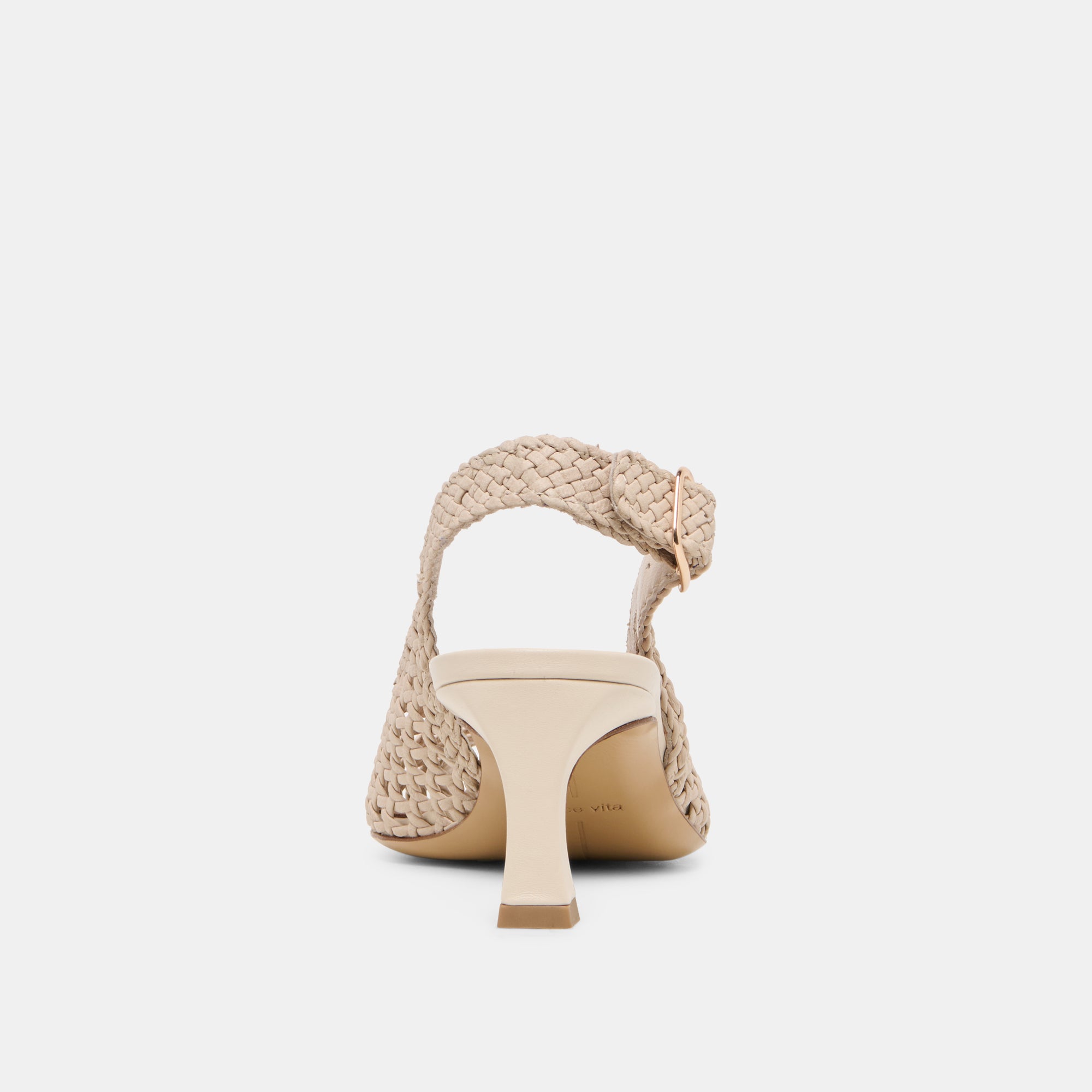 REMLA HEELS BONE WOVEN LEATHER - Image 8