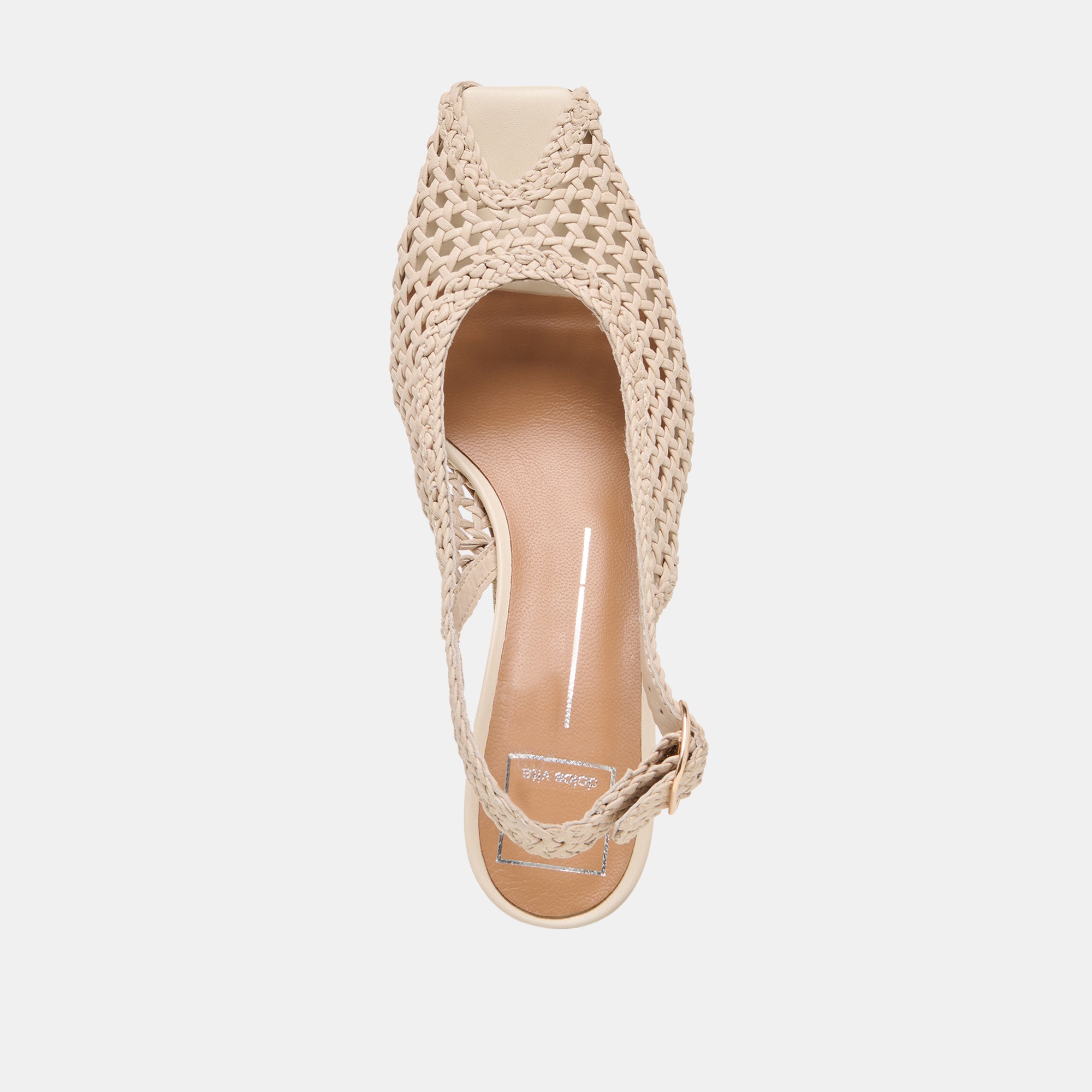 REMLA HEELS BONE WOVEN LEATHER - Image 9