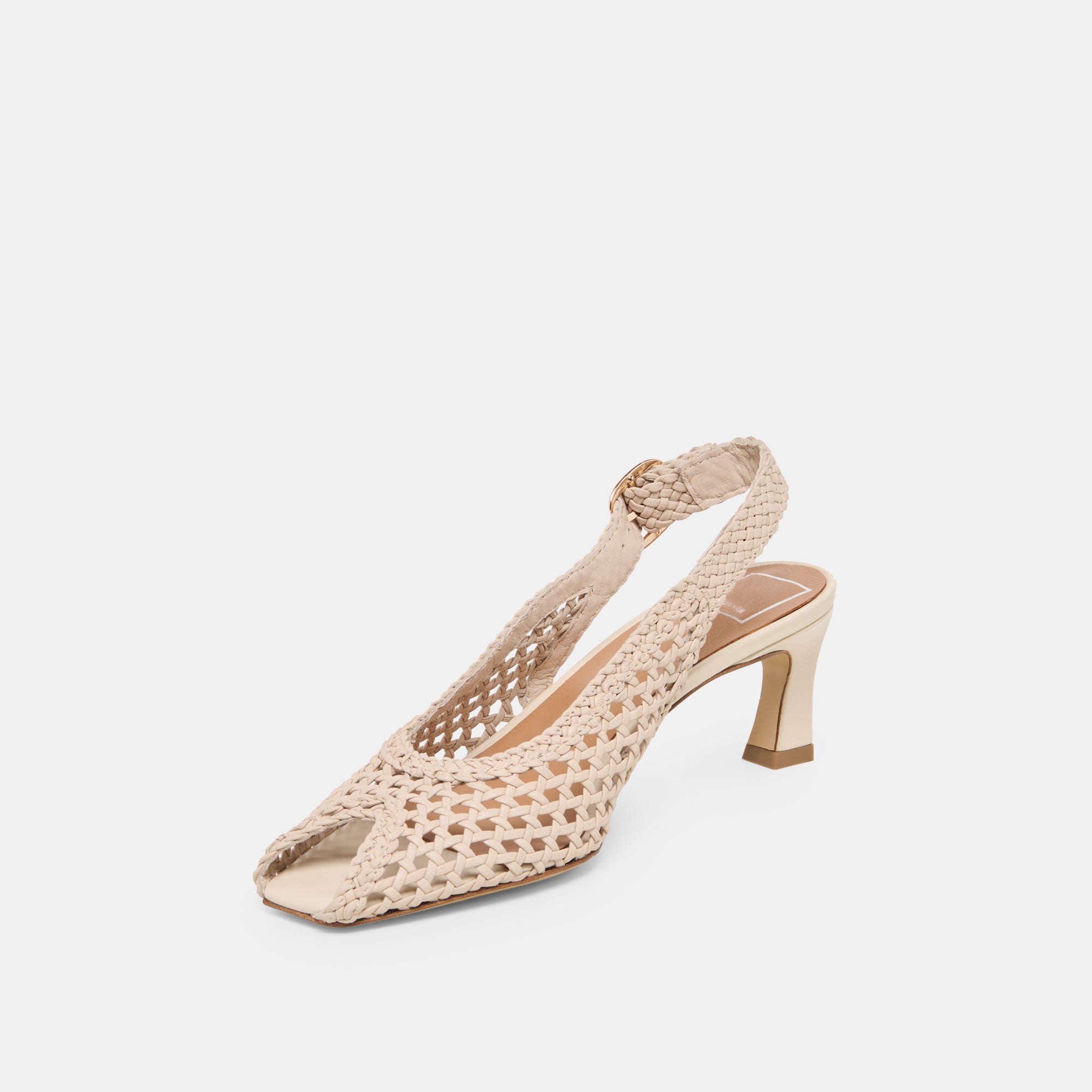 REMLA HEELS BONE WOVEN LEATHER - Image 4