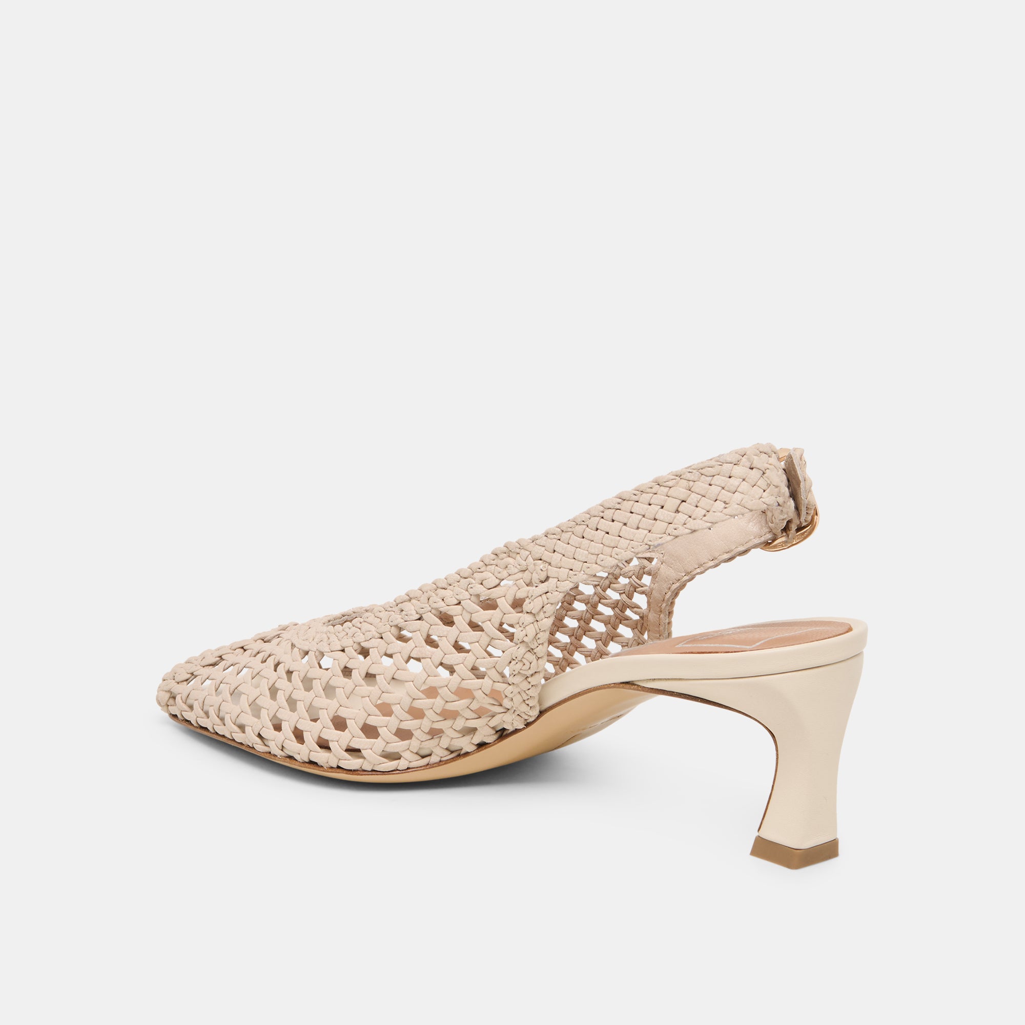 REMLA HEELS BONE WOVEN LEATHER - Image 5