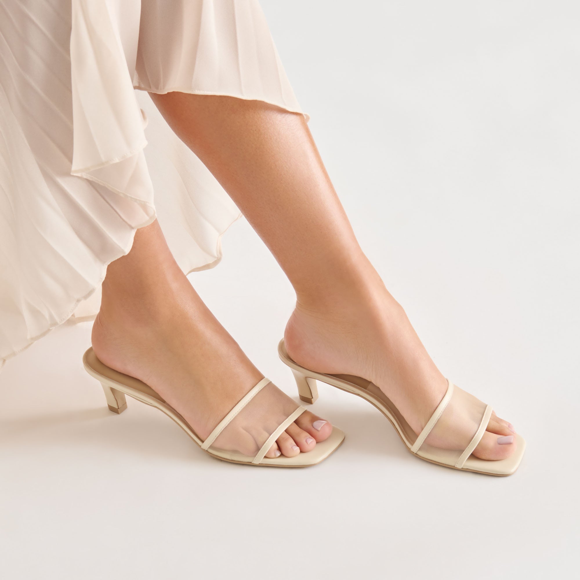 REXA MESH HEELS CREME MESH - Image 2