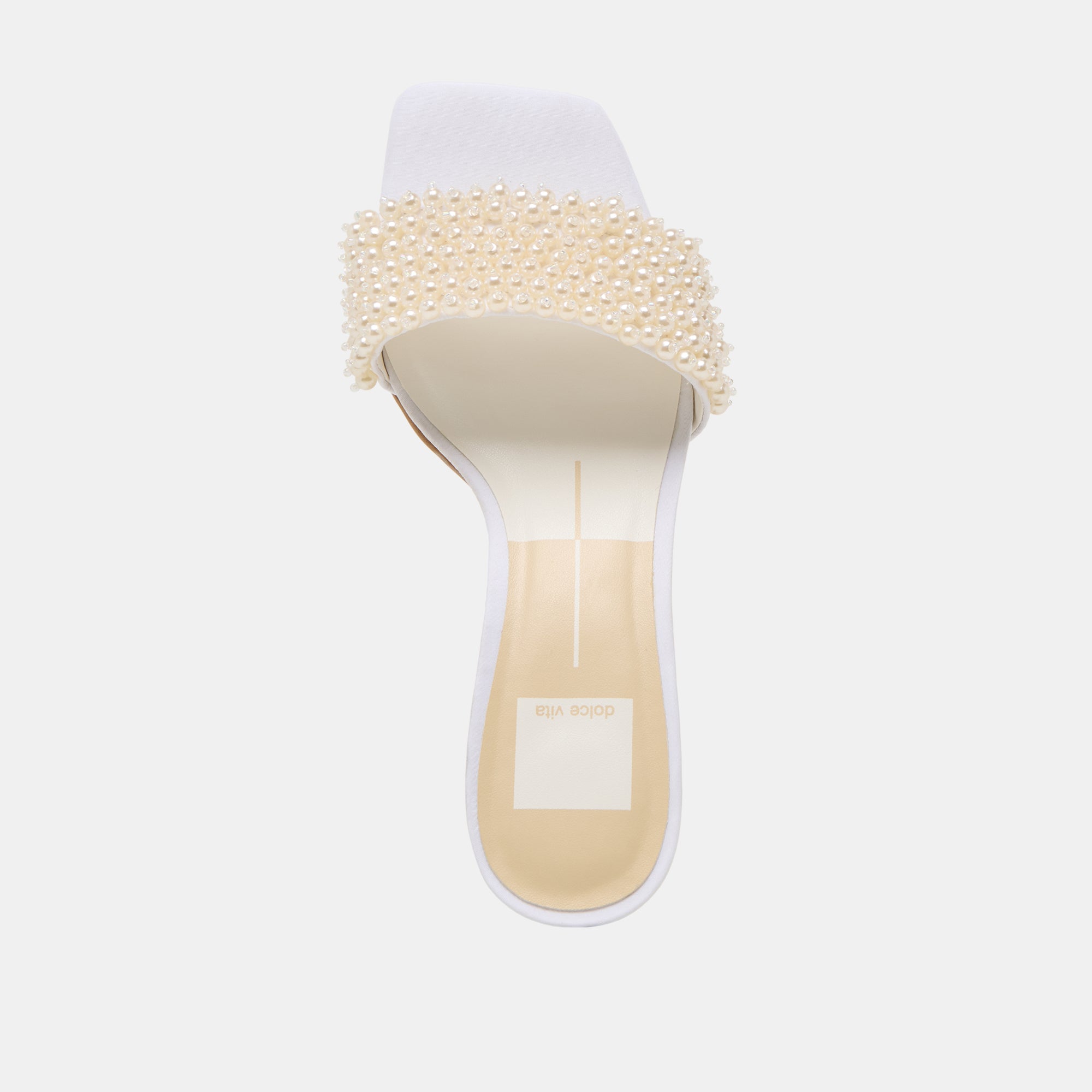 REXA PEARL HEELS OFF WHITE SATIN - Image 11
