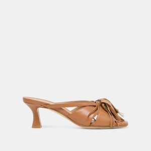 ROSALY HEELS CHESTNUT LEATHER