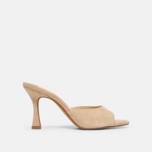 ROSHA HEELS CAMEL SUEDE