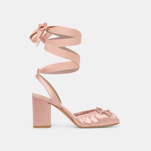 TISHA HEELS LT BLUSH SATIN