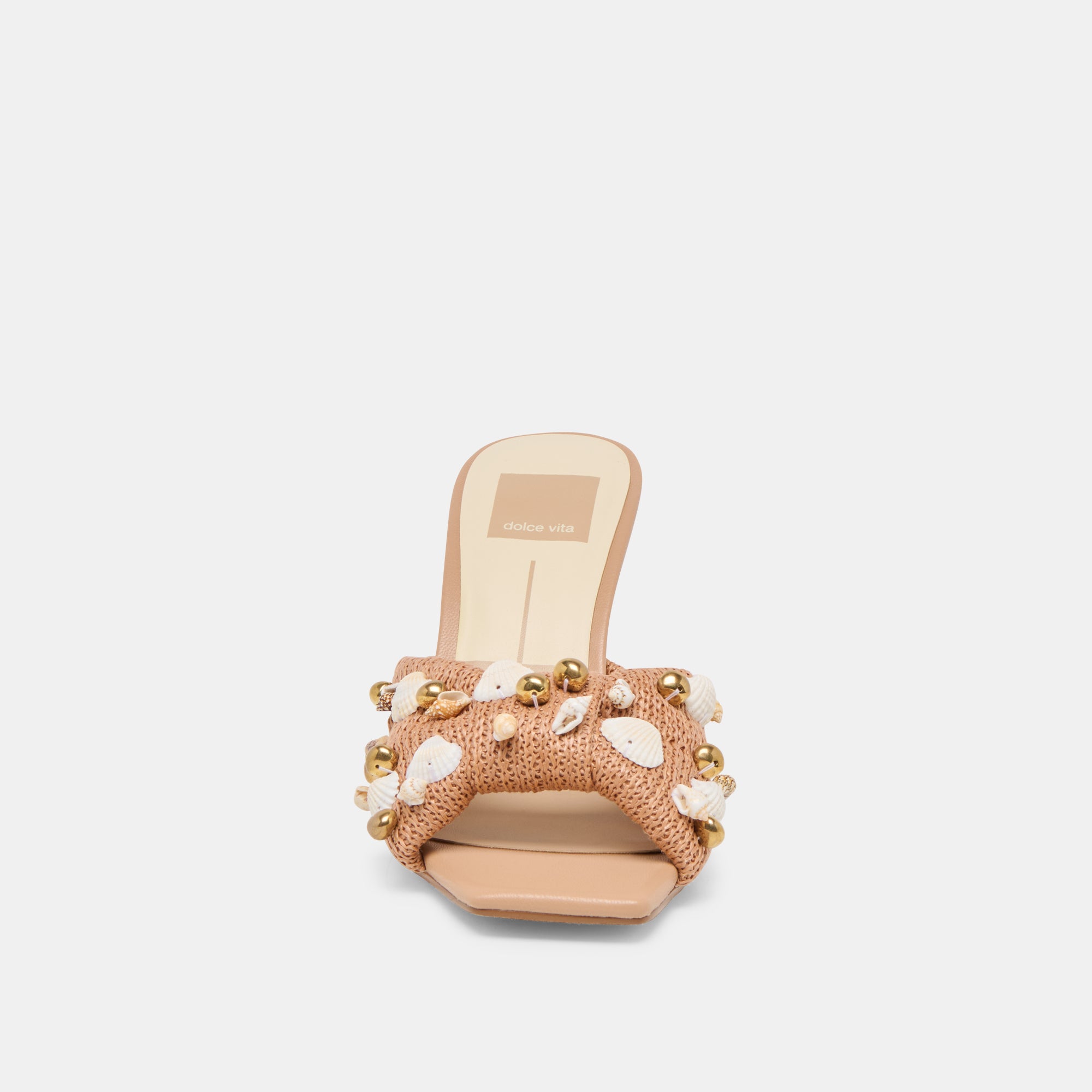 TYLAH HEELS TOFFEE BEADED RAFFIA - Image 8