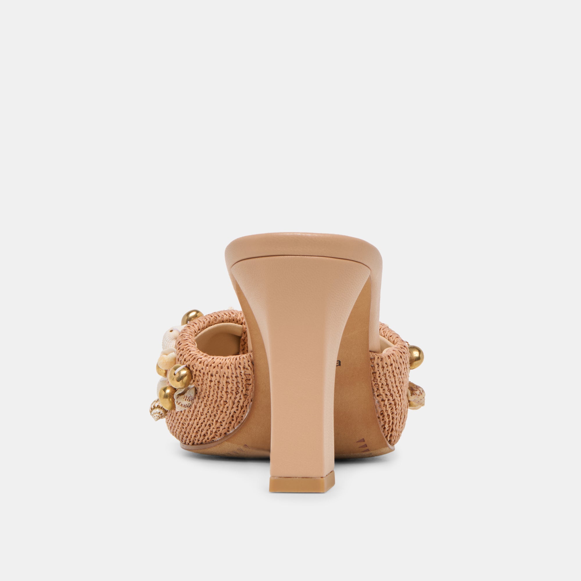 TYLAH HEELS TOFFEE BEADED RAFFIA - Image 9