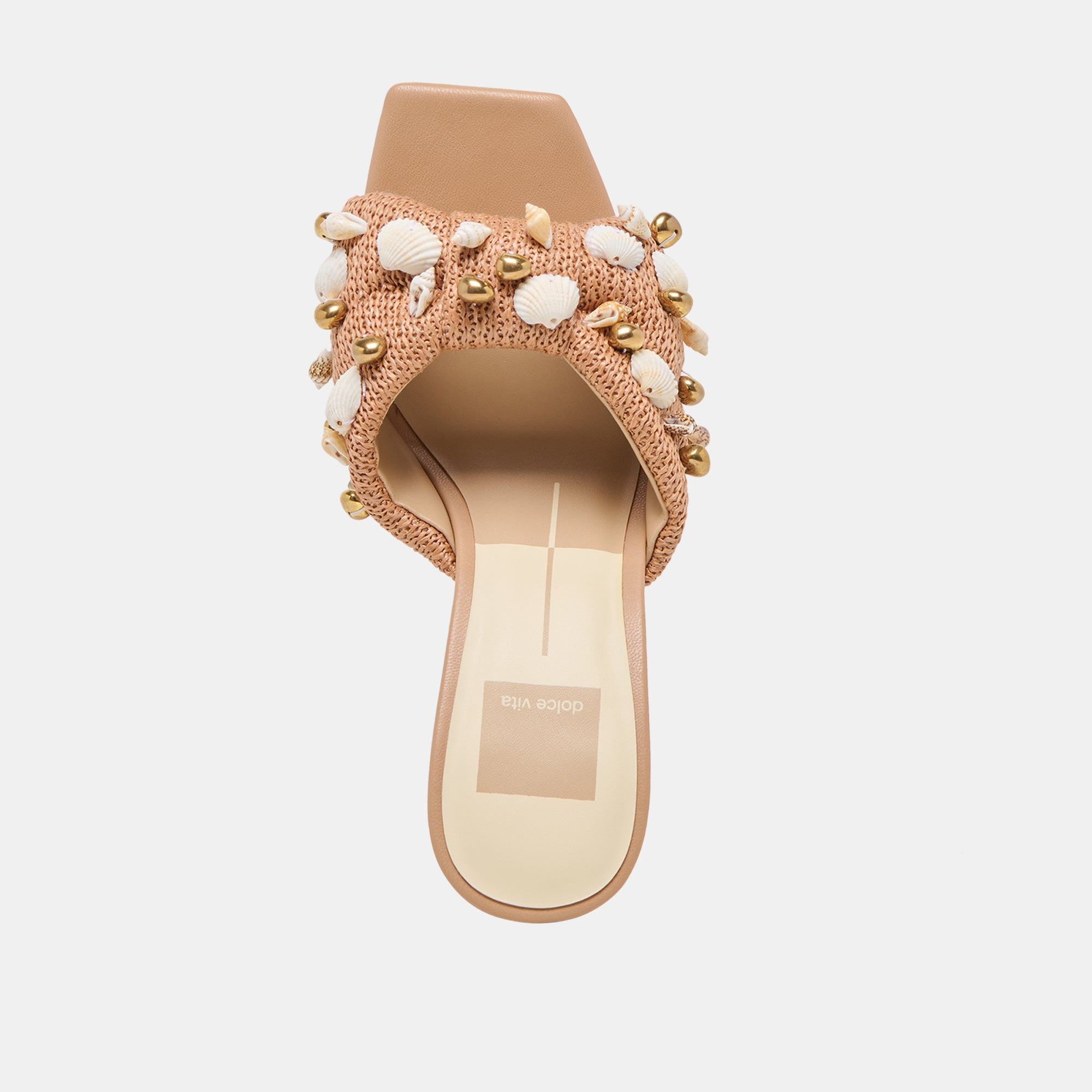 TYLAH HEELS TOFFEE BEADED RAFFIA - Image 10