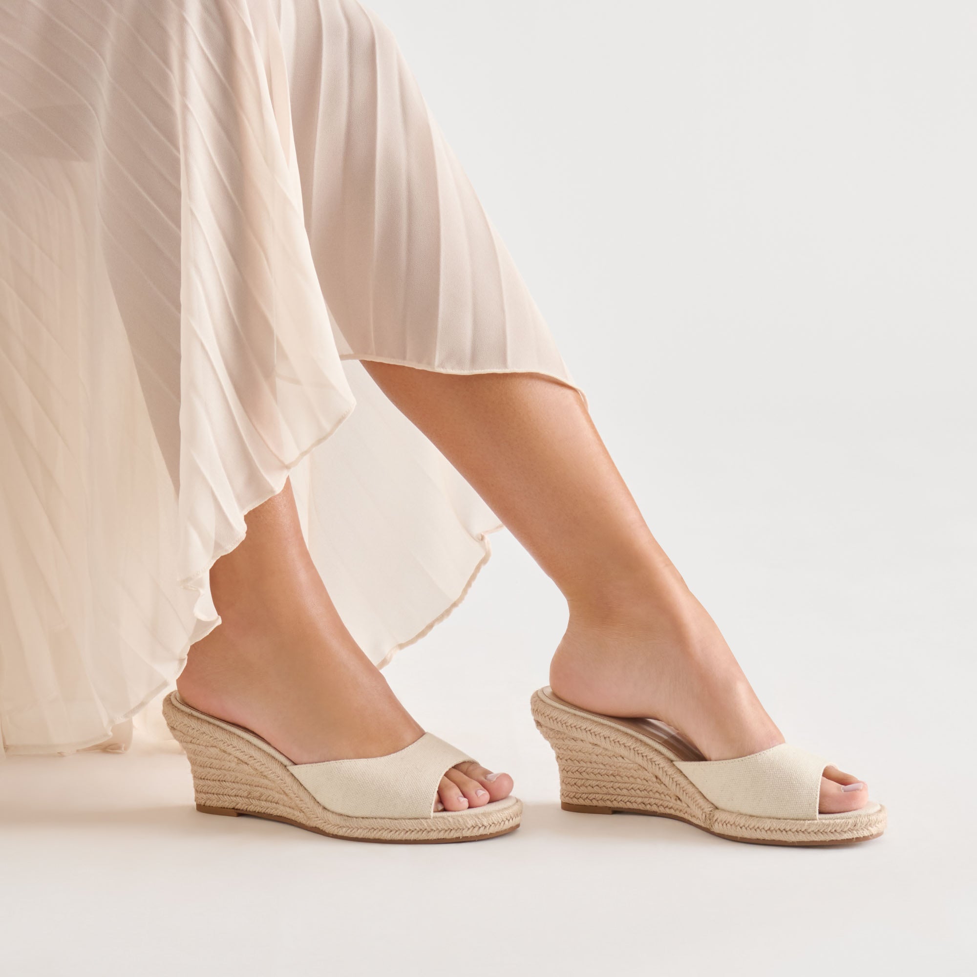 VAYA WEDGES ECRU LINEN - Image 2