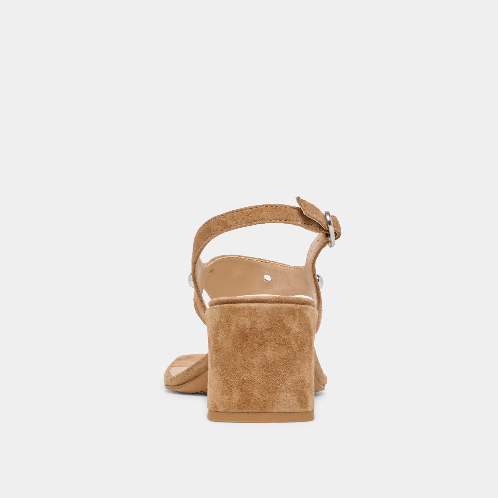 YVES STUD HEELS LT BROWN SUEDE - Image 9