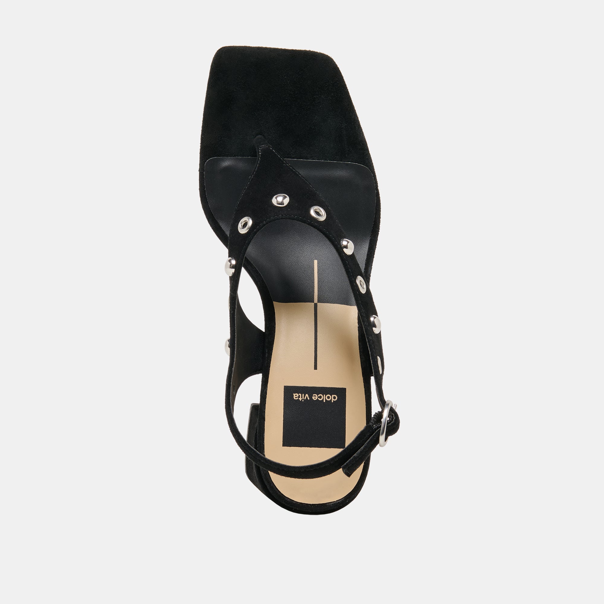 YVES STUD HEELS ONYX SUEDE - Image 8