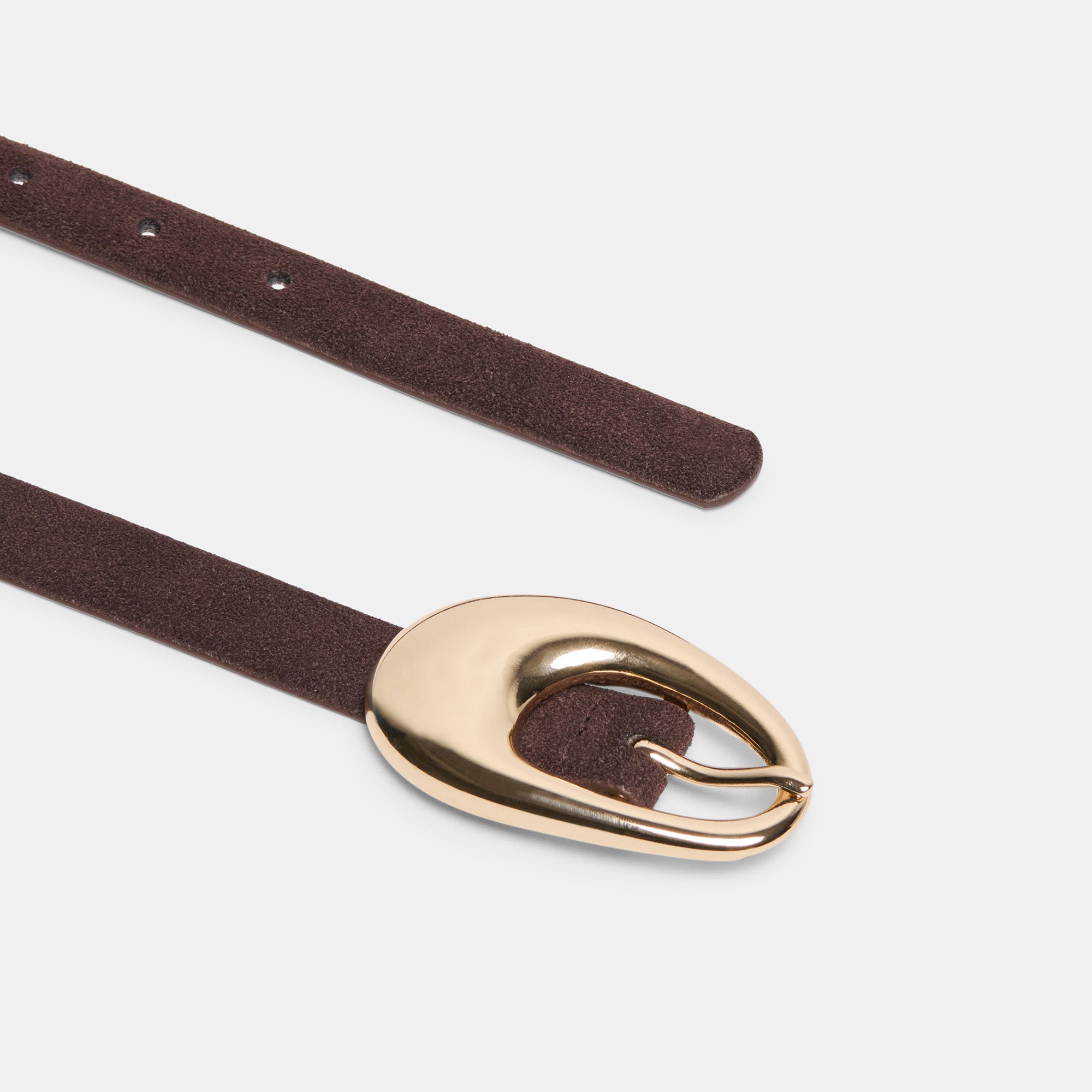 ORGANIC OVAL BUCKLE BELT MAHOGANY GOLD - Image 5