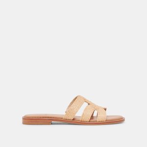 EMON SANDALS LT NATURAL RAFFIA