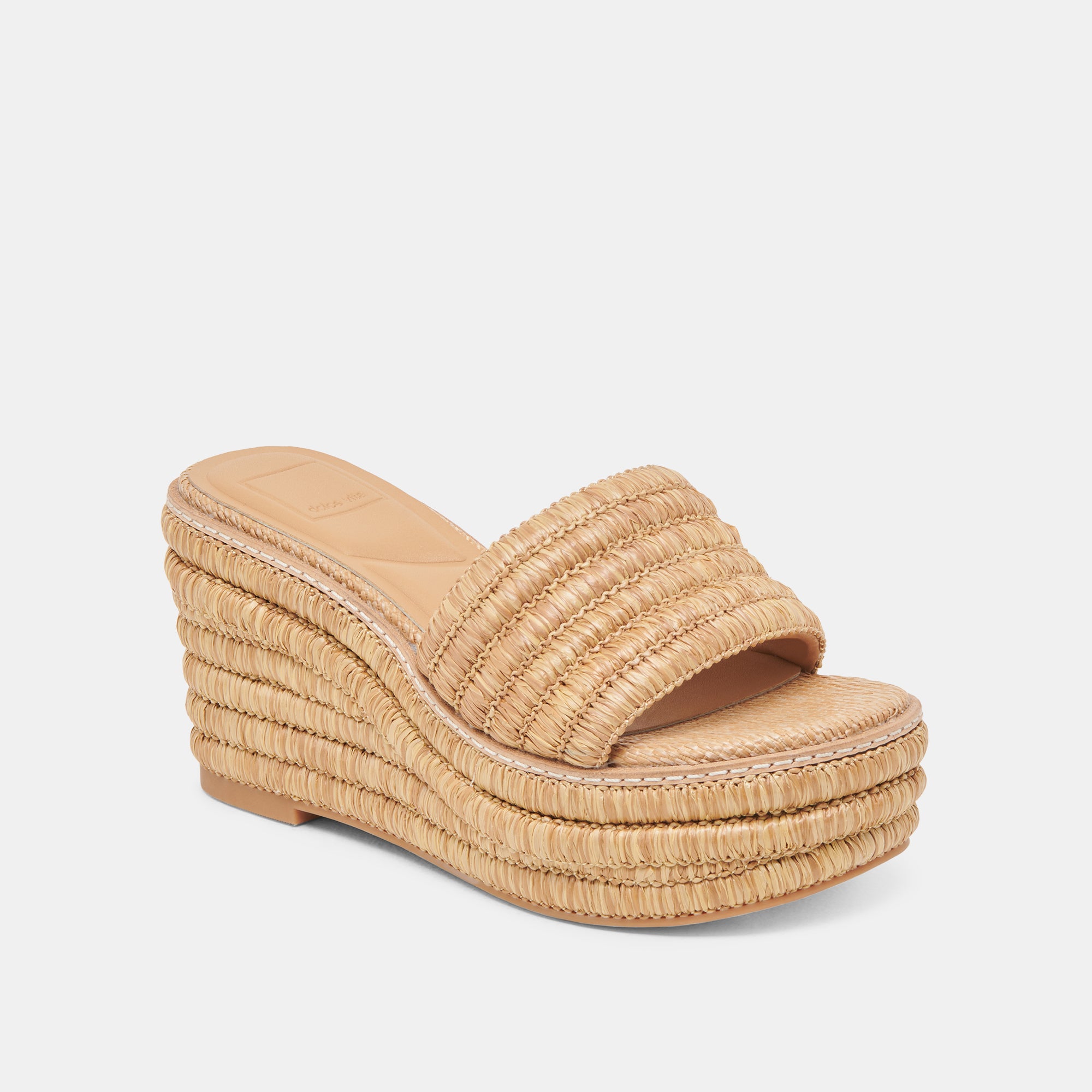 THRONE WIDE WEDGES LT NATURAL RAFFIA - Image 2