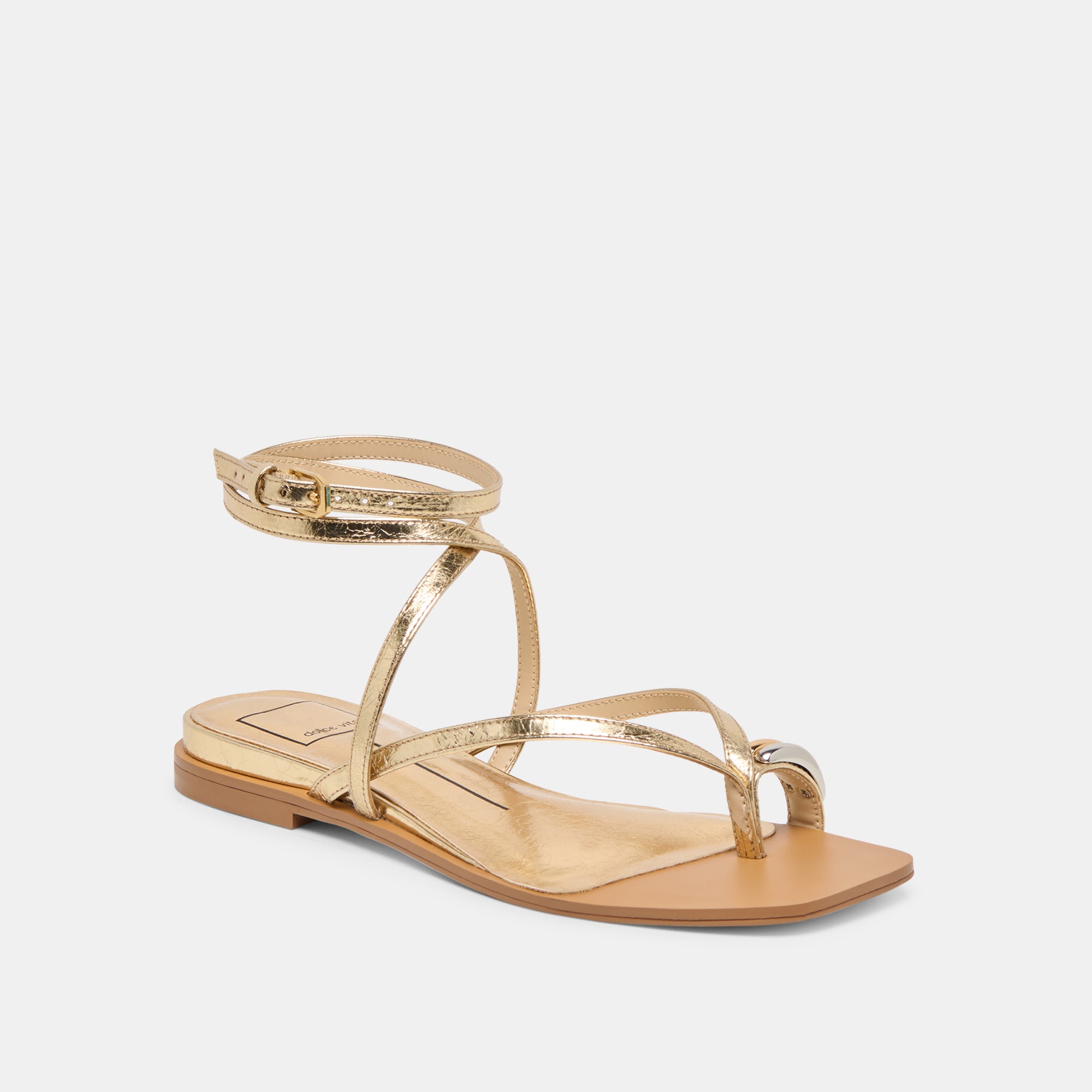 TYRICE SANDALS GOLD LEATHER - Image 3