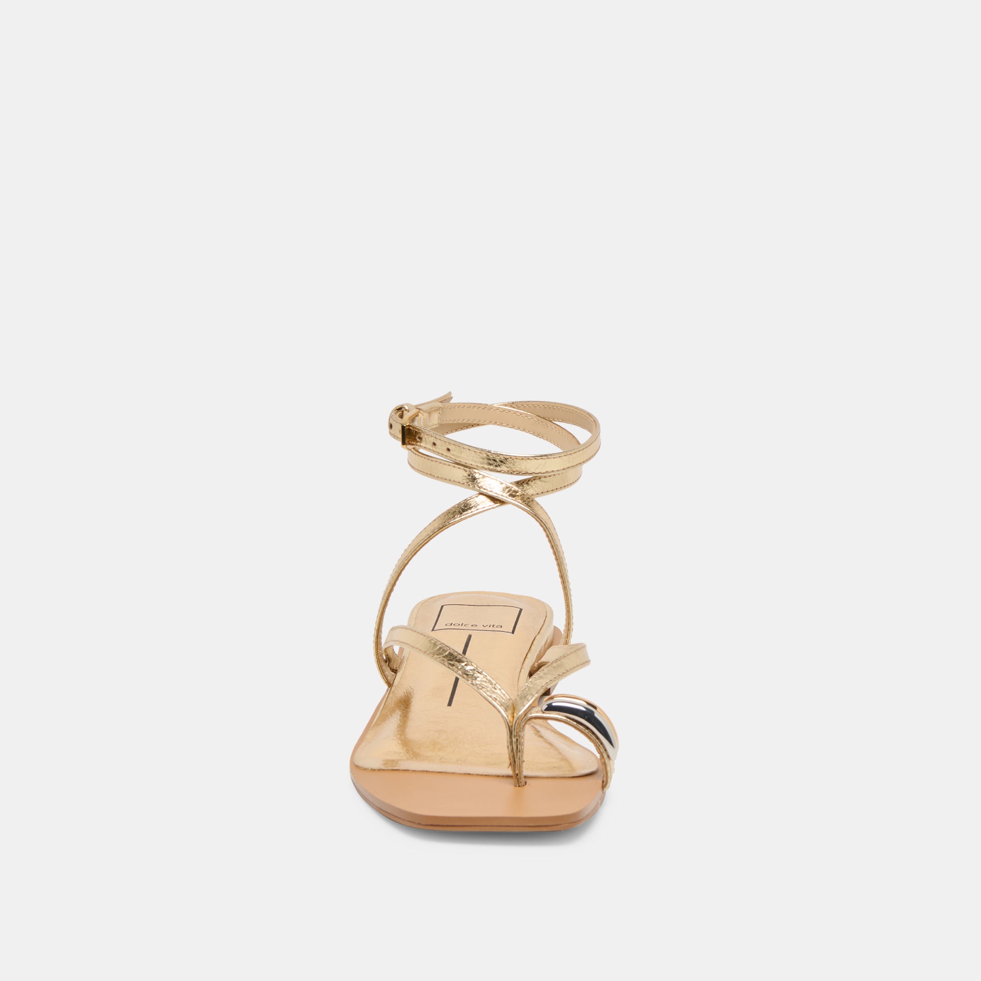 TYRICE SANDALS GOLD LEATHER - Image 9