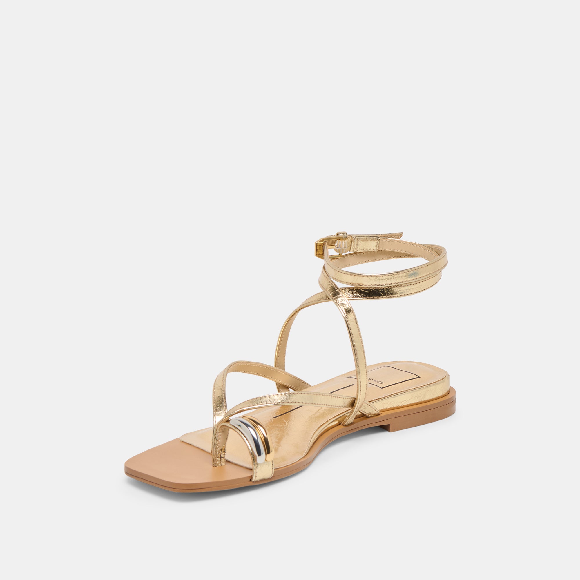 TYRICE SANDALS GOLD LEATHER - Image 7